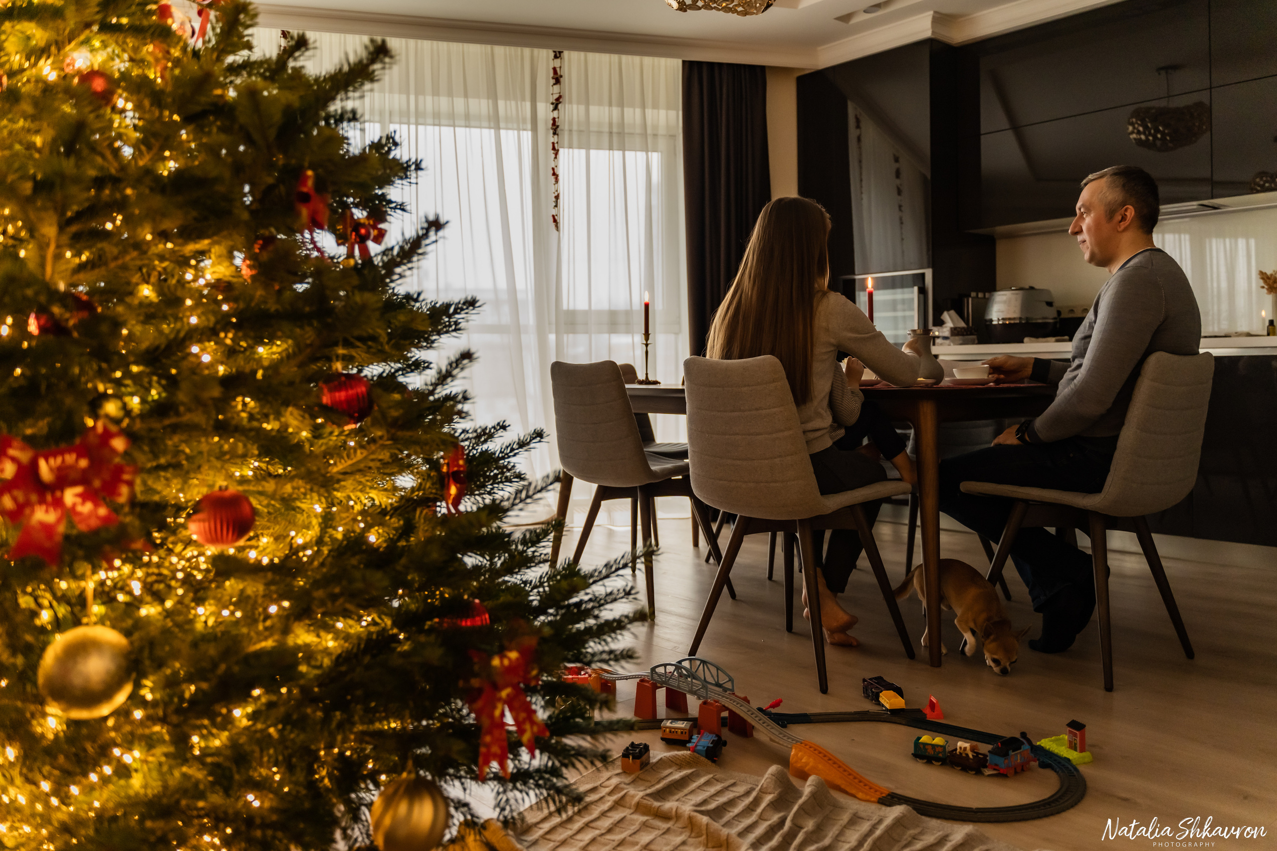 Новорічна фотосесія вдома. Сімейний фотограф Київ Наталія Шкаврон