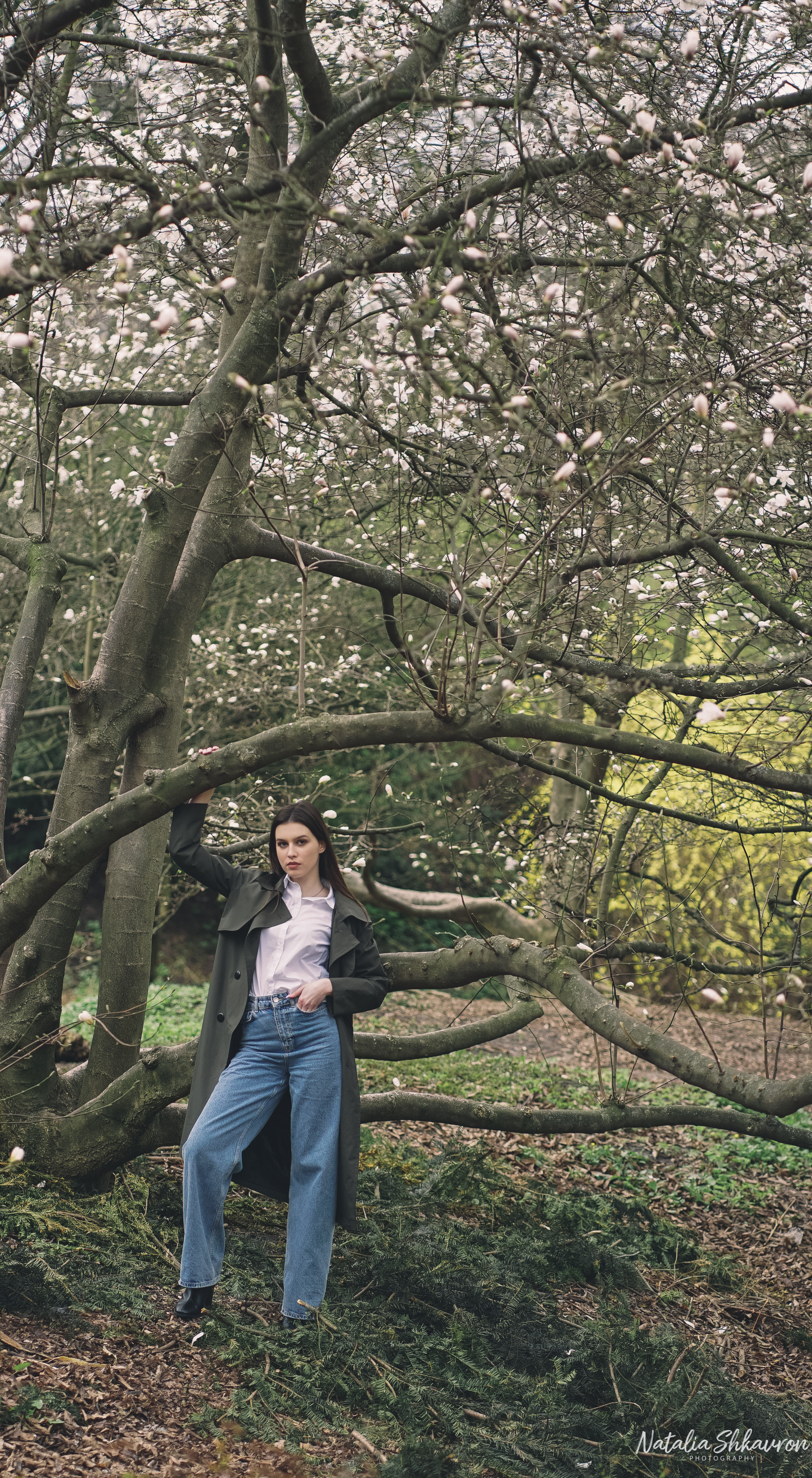 Весняна фотосесія в магноліях. Сімейний фотограф Київ Наталія Шкаврон