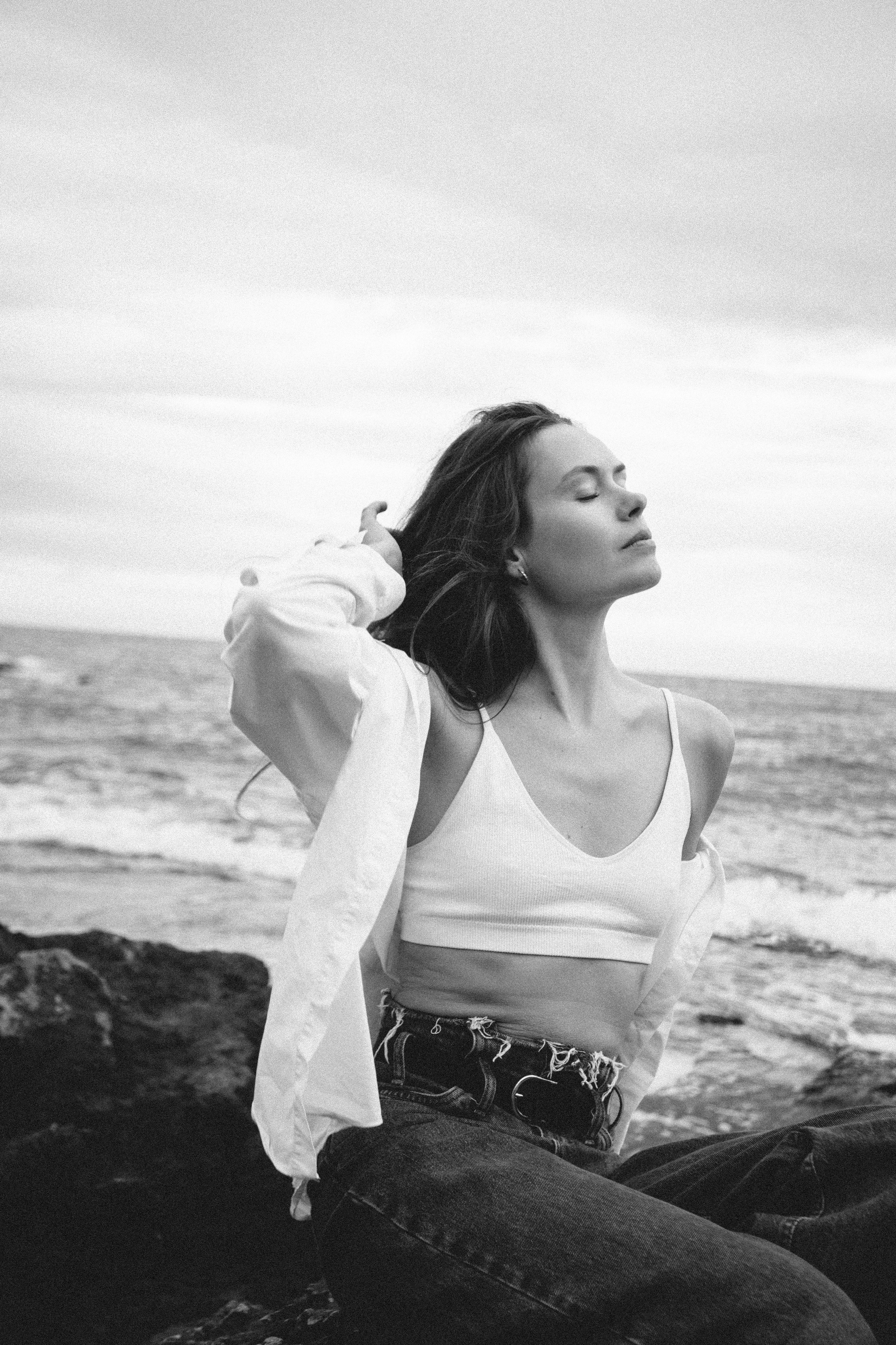 Walk on the beach. Your photographer Alina Shi