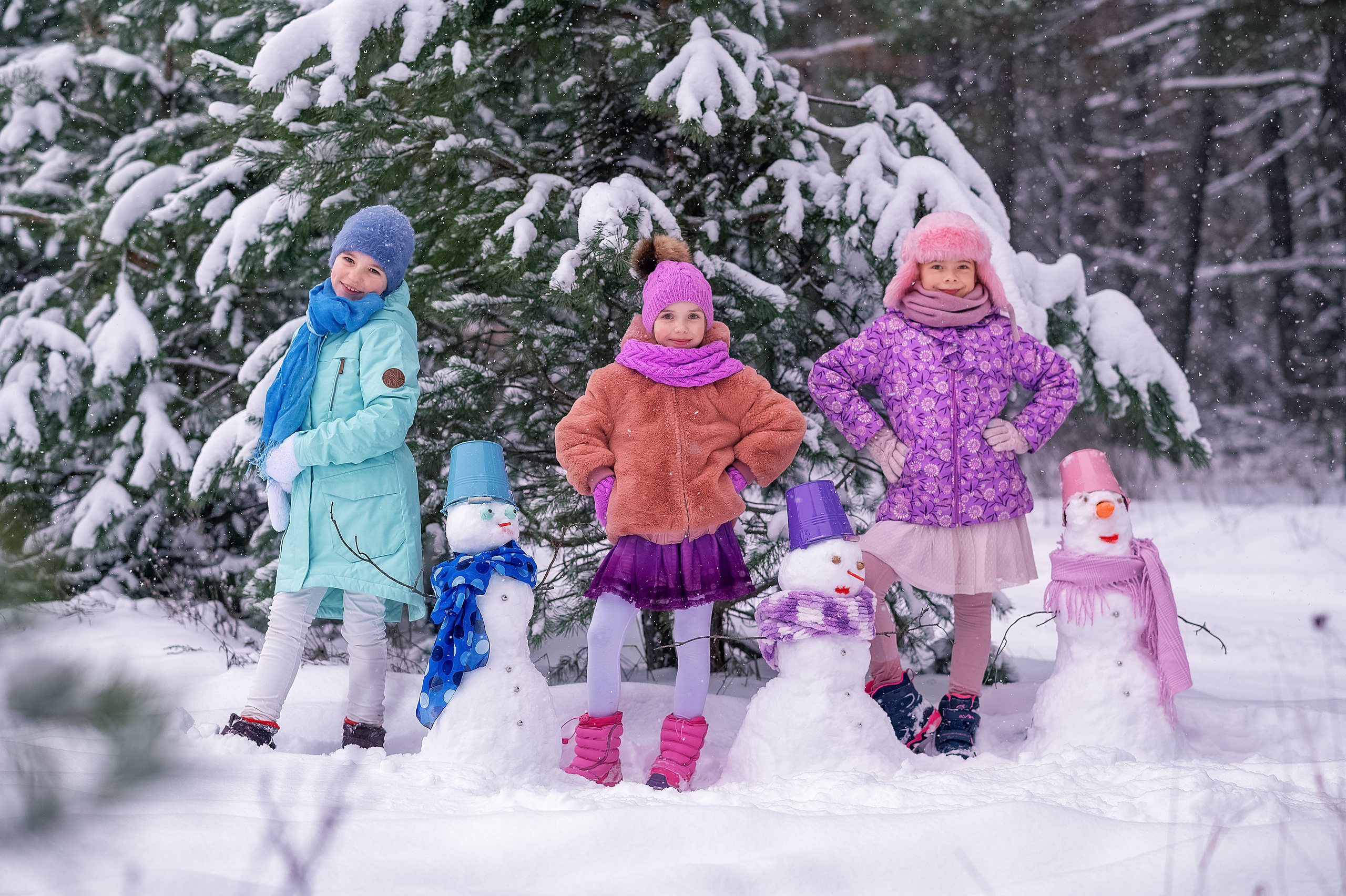 Сніговики. Дитячий та сімейний фотограф м.Бровари