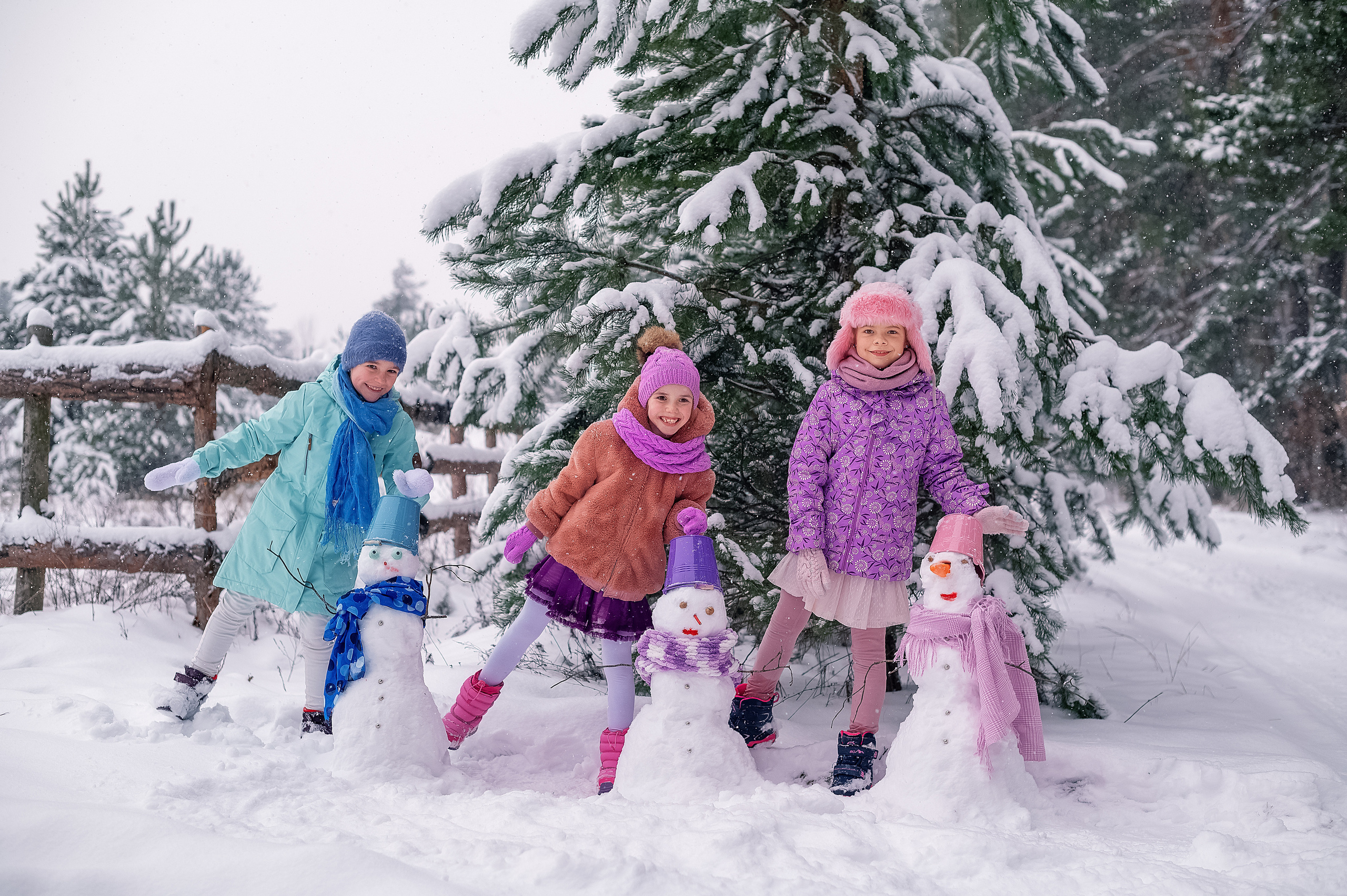 Сніговики. Дитячий та сімейний фотограф м.Бровари