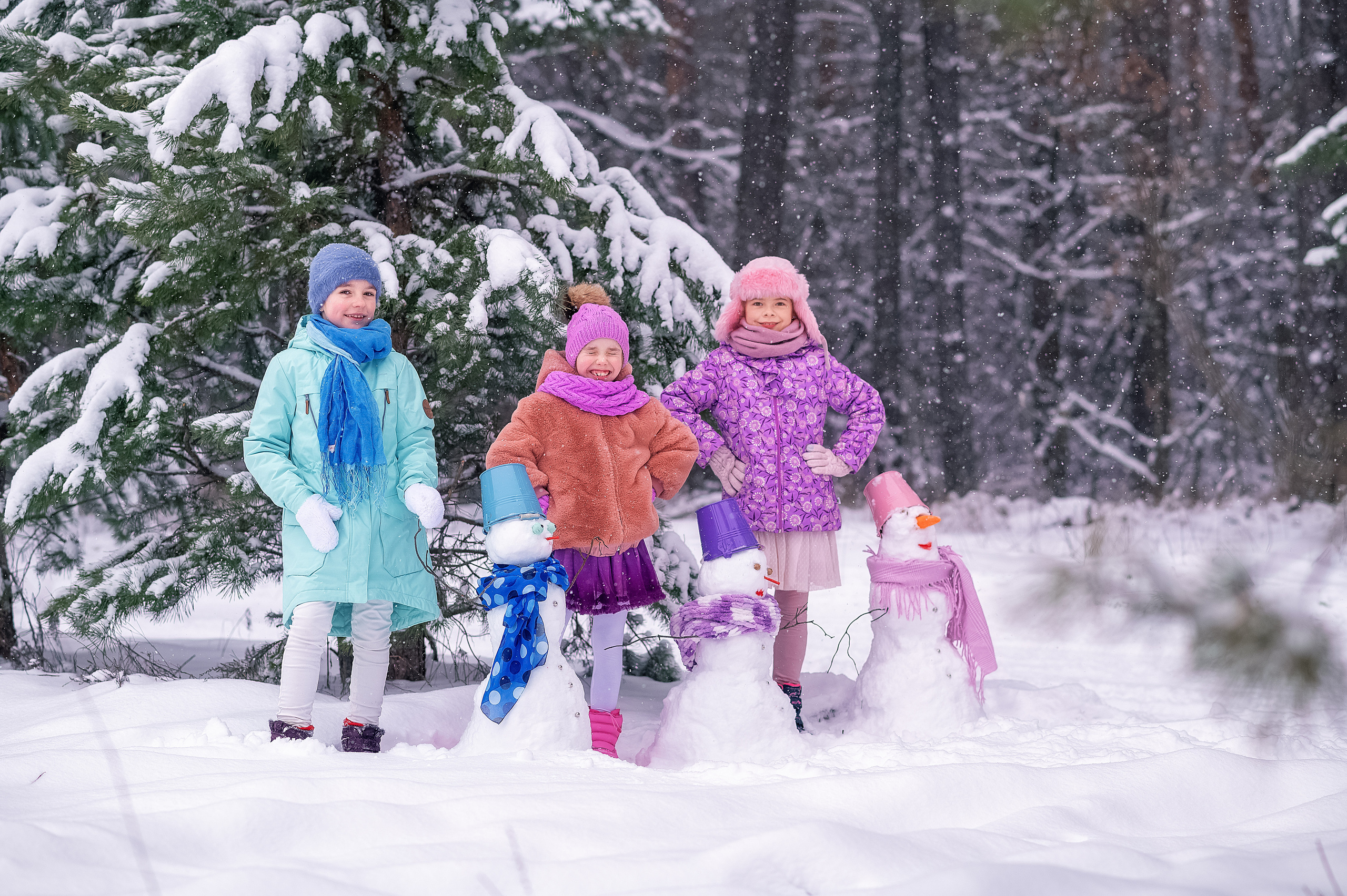 Сніговики. Дитячий та сімейний фотограф м.Бровари