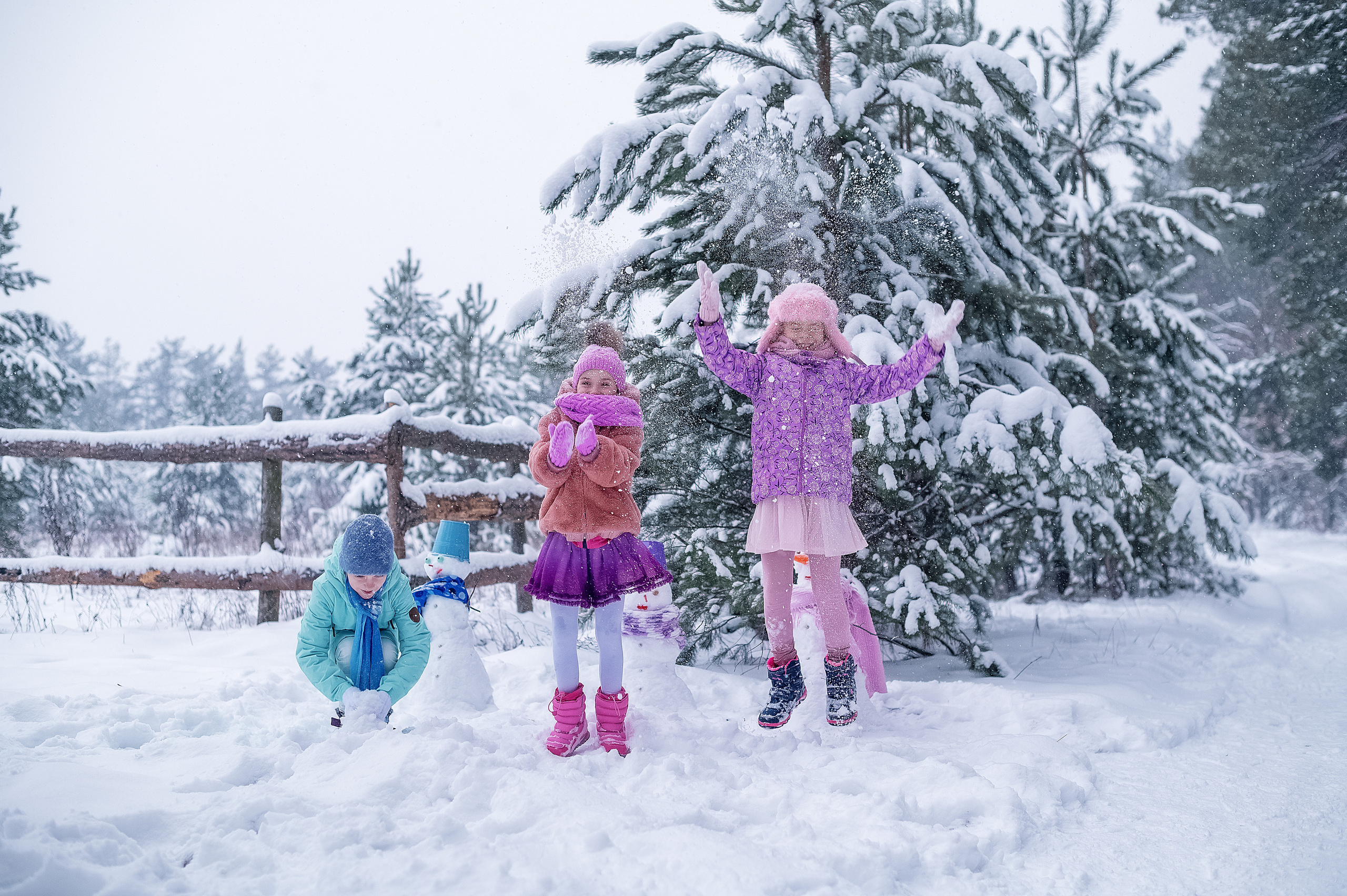 Сніговики. Дитячий та сімейний фотограф м.Бровари