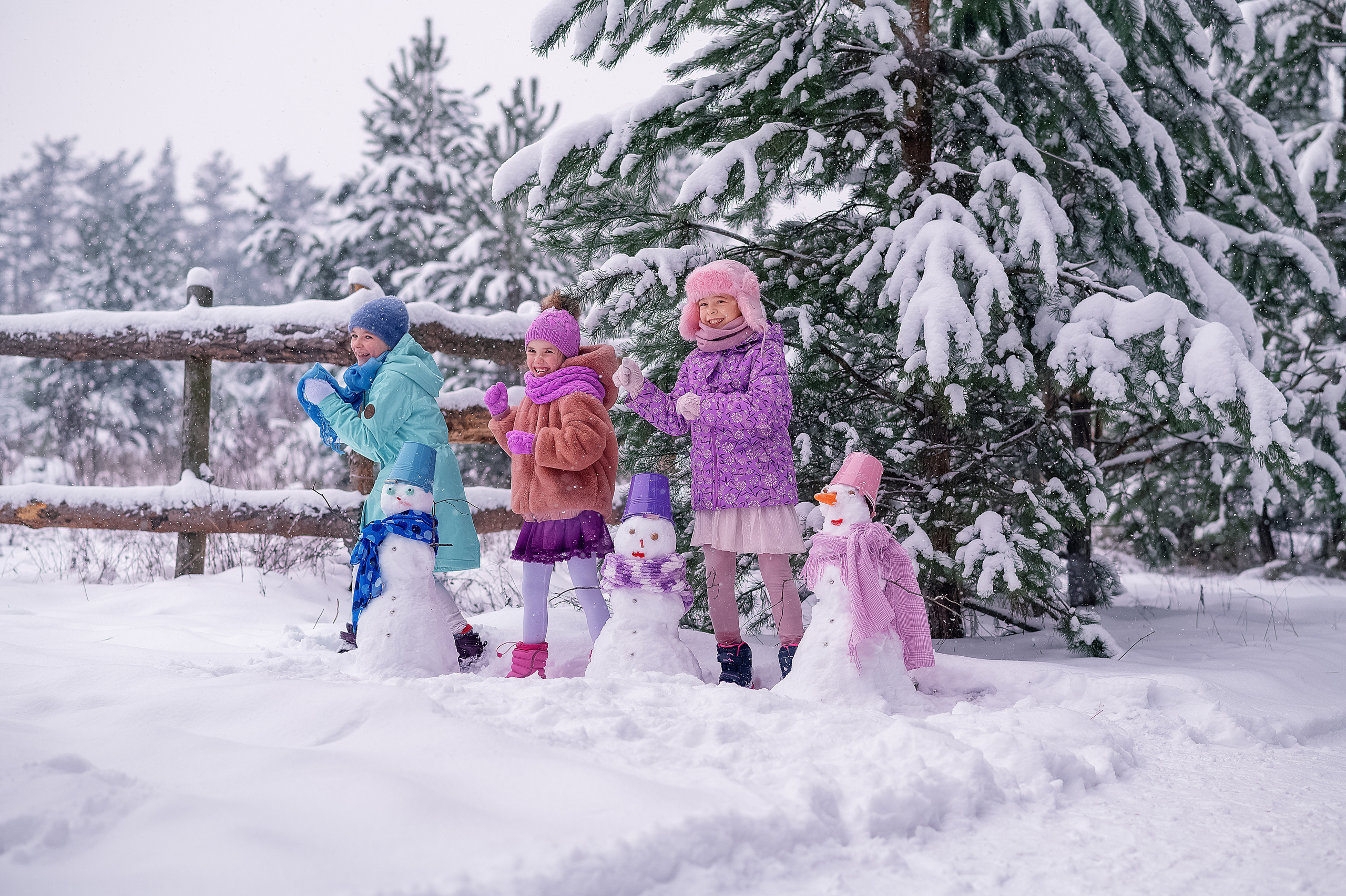 Сніговики. Дитячий та сімейний фотограф м.Бровари