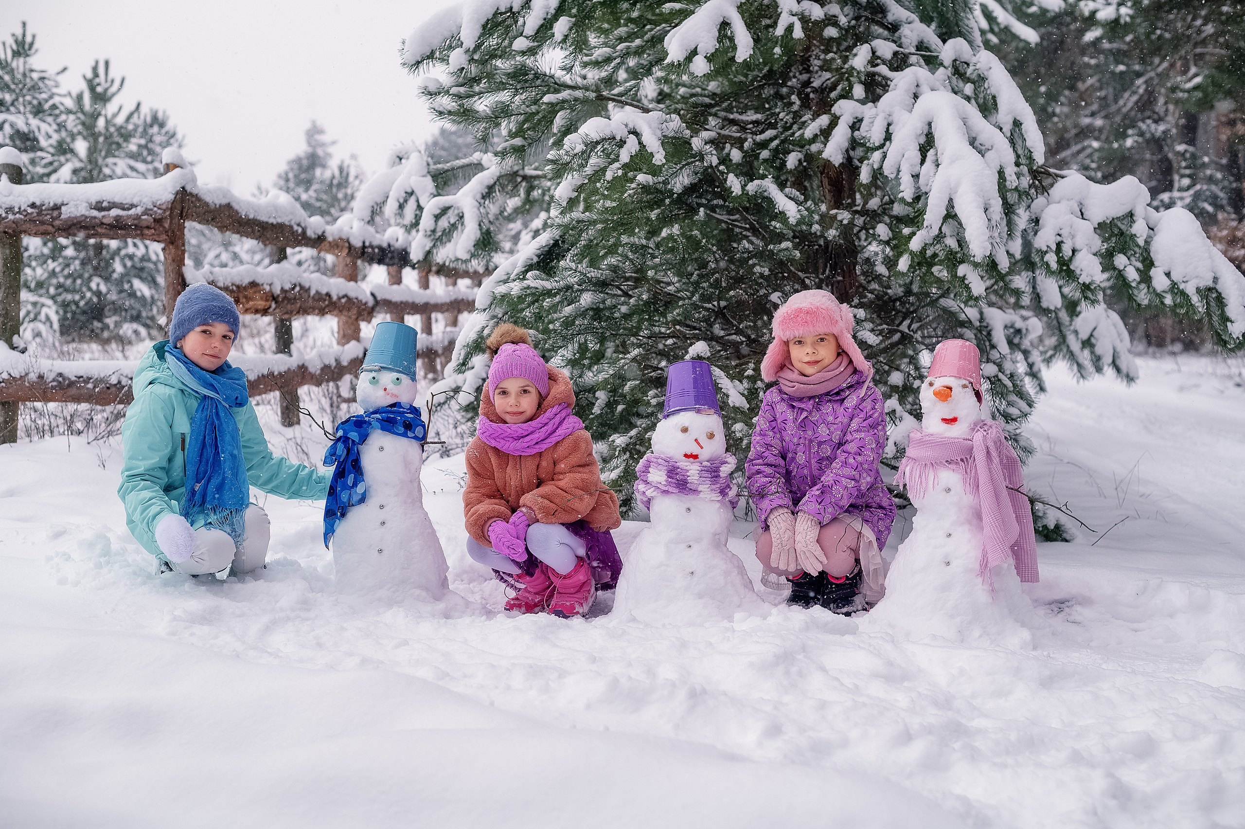 Сніговики. Дитячий та сімейний фотограф м.Бровари