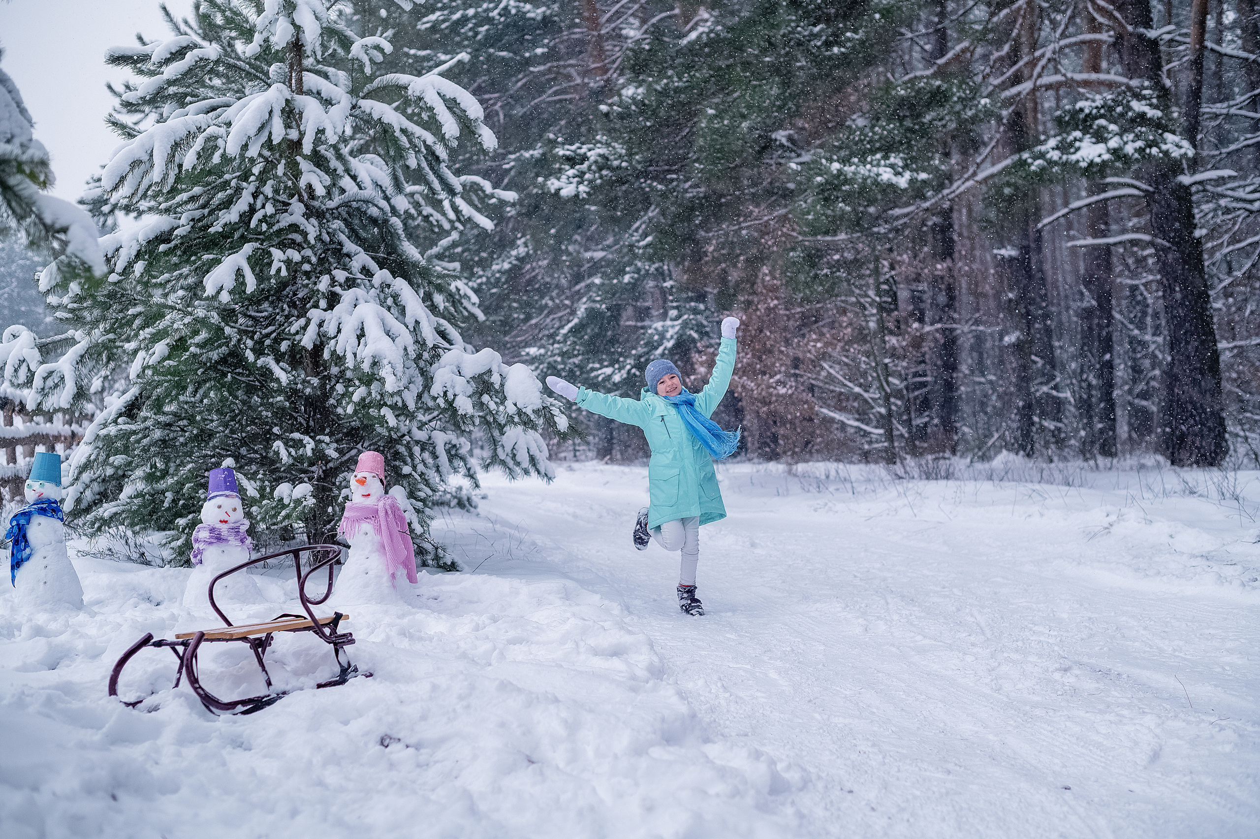 Сніговики. Дитячий та сімейний фотограф м.Бровари