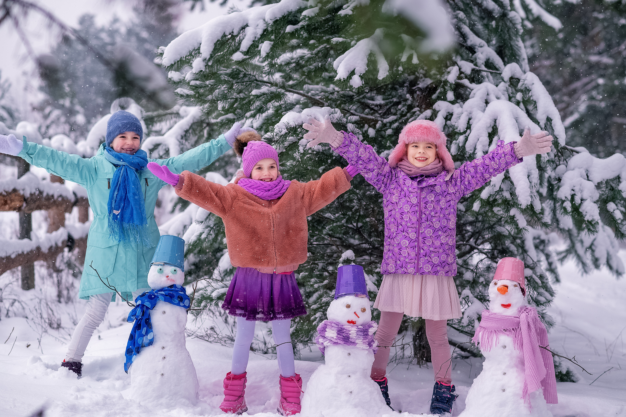 Сніговики. Дитячий та сімейний фотограф м.Бровари
