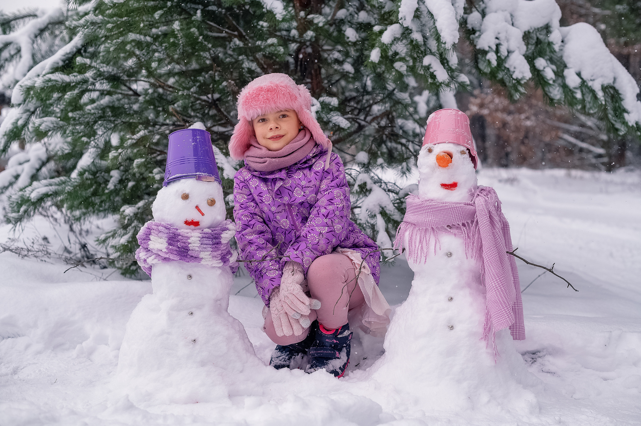 Сніговики. Дитячий та сімейний фотограф м.Бровари