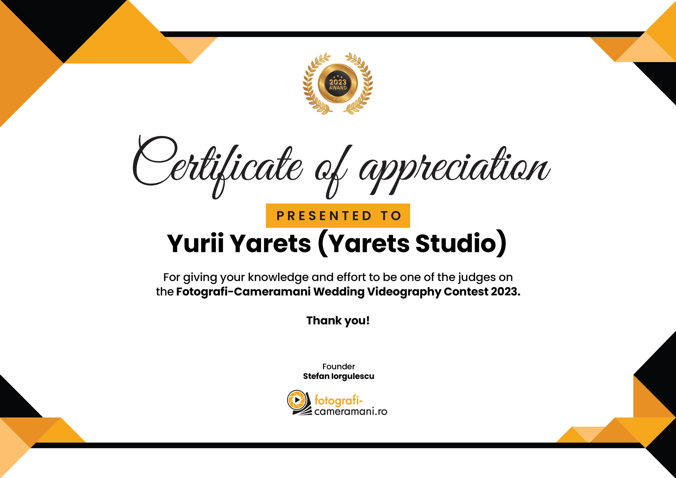 Wedding Awards. Wedding Photographer & Videographer in Barcelona, Europe | Yarets Studio