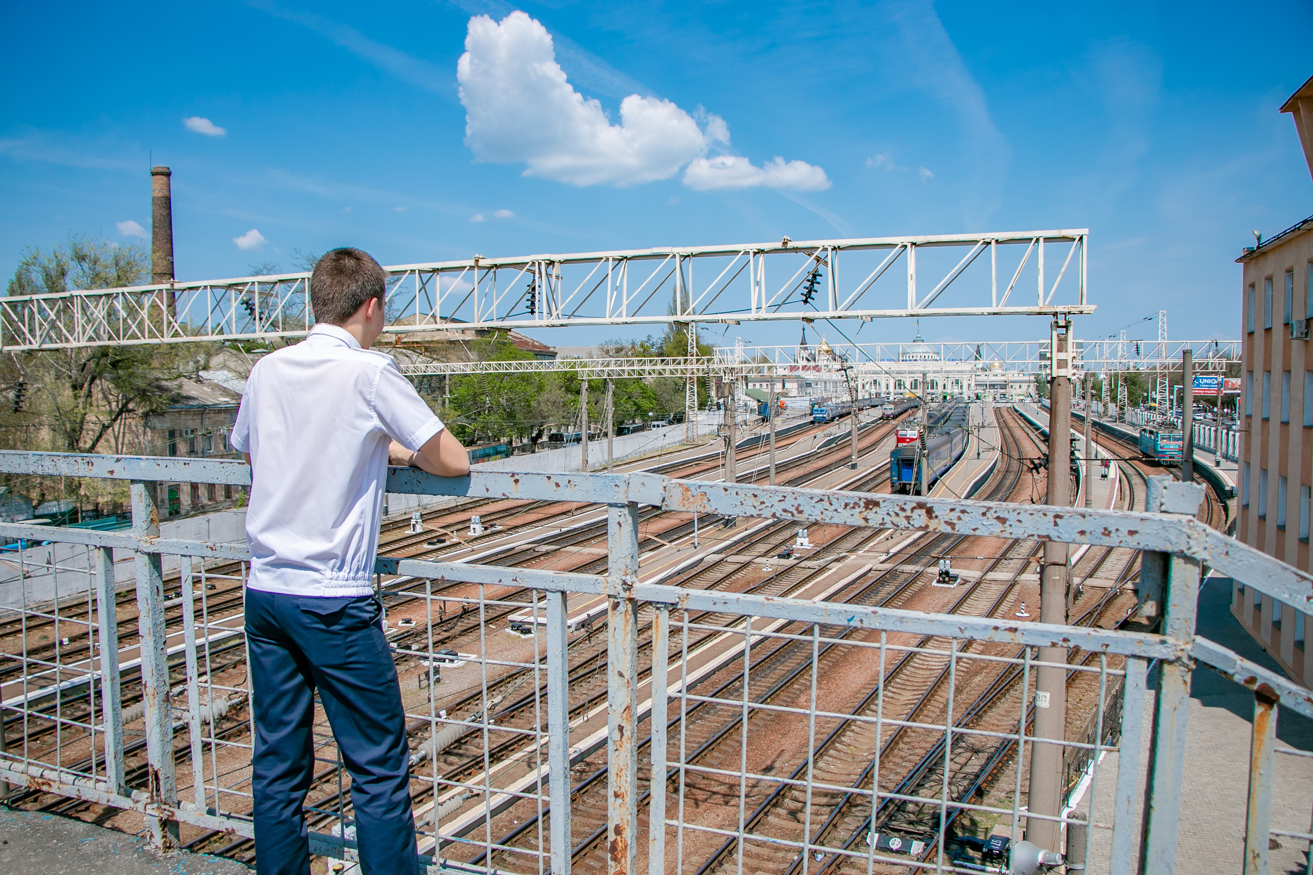 Фотосессия на железнодорожную тематику. Семейный фотограф Великодолинское