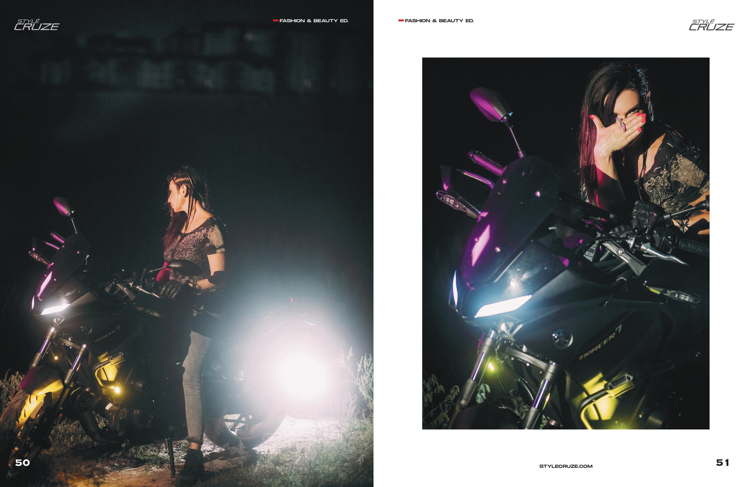 Ночная фотосессия на мотоцикле в американском журнале. Фотограф Ігор Тополенко Арт- фото та весільна фотографія Україна Київ