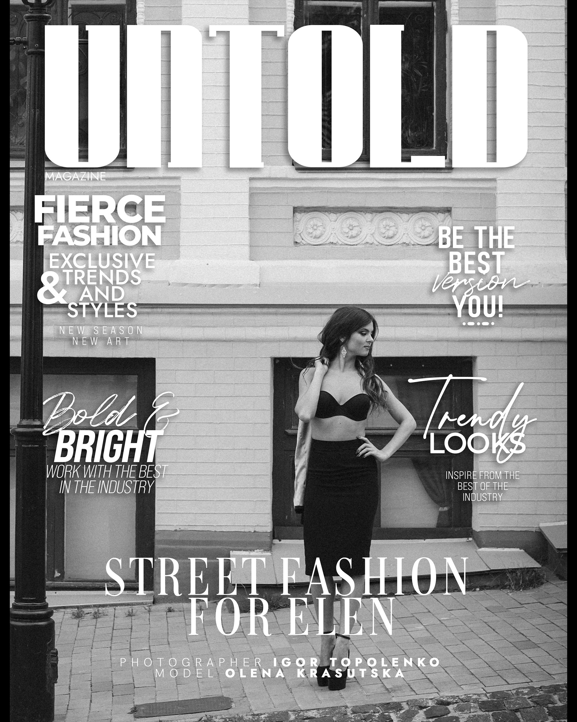 Обкладинка фешн-журналу UnTold. Фотограф Ігор Тополенко Арт- фото та весільна фотографія Україна Київ