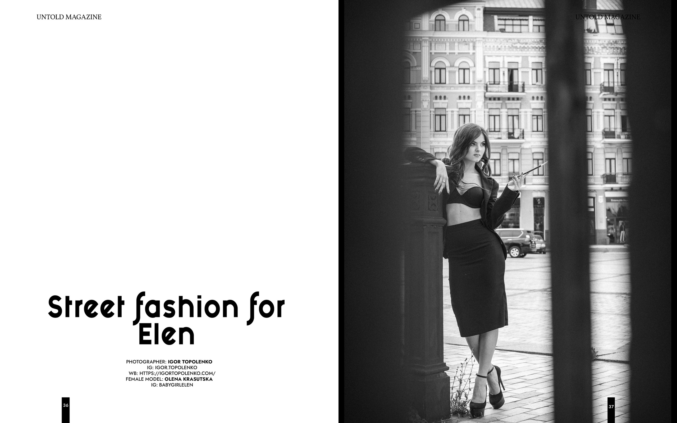 Обкладинка фешн-журналу UnTold. Фотограф Ігор Тополенко Арт- фото та весільна фотографія Україна Київ
