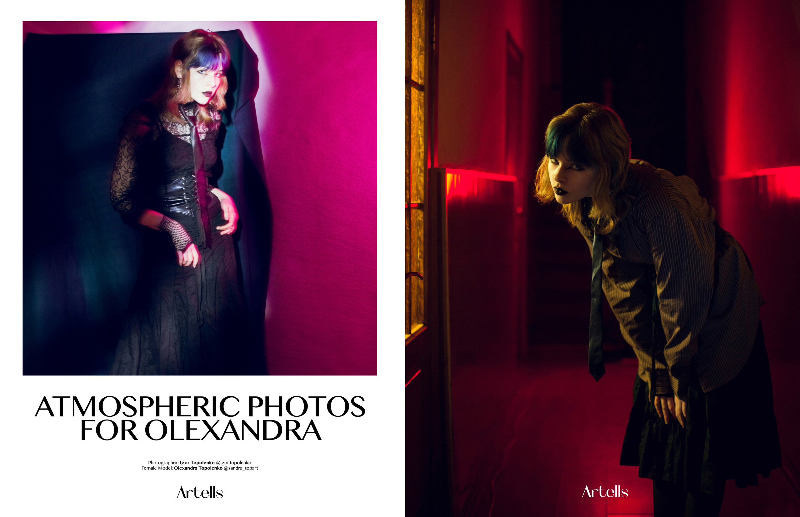 Атмосферна фотосесія Олександри для журналу Artells Magazine. Фотограф Ігор Тополенко Арт- фото та весільна фотографія Україна Київ