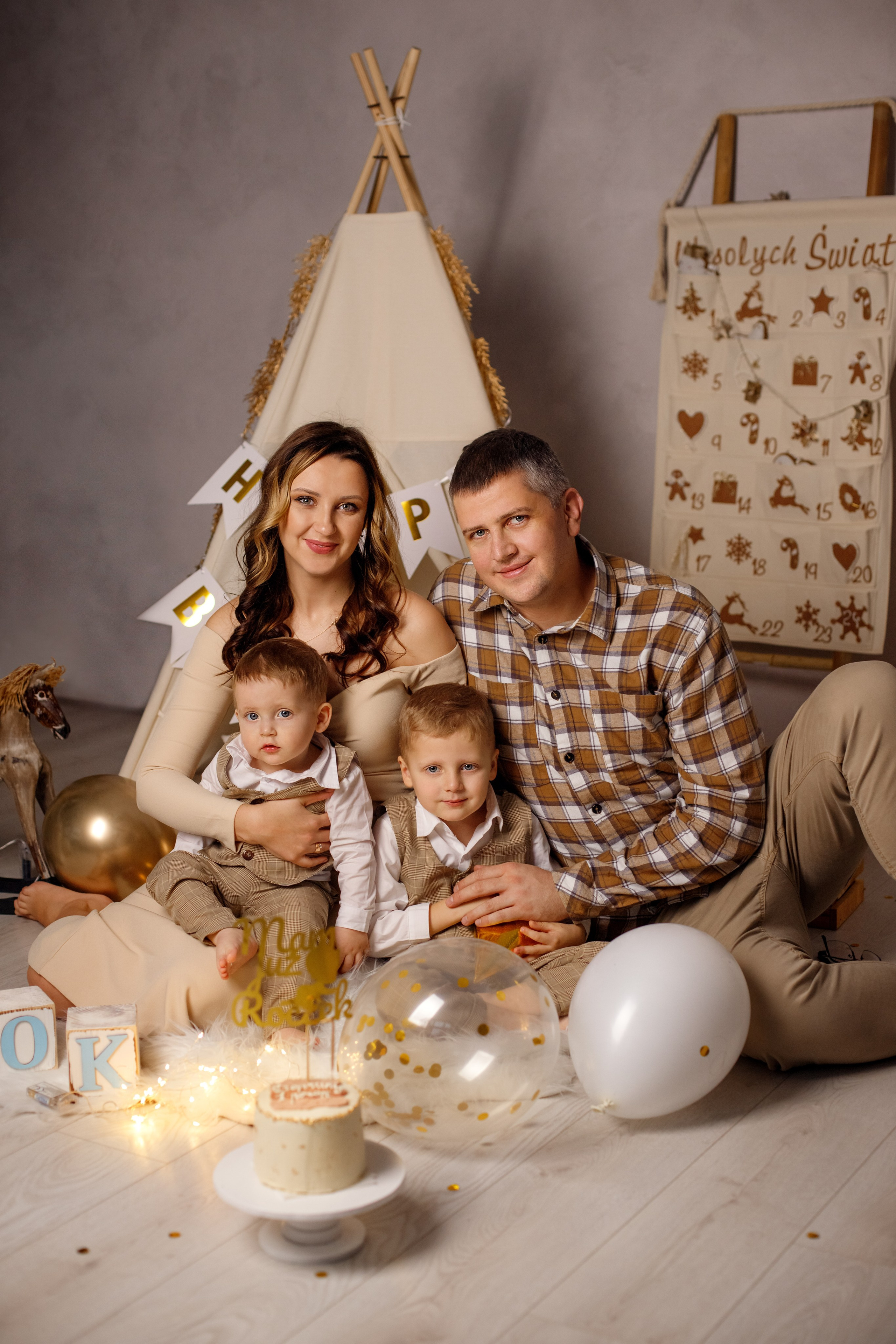 Сімейні зйомки в студії. Сімейний фотограф Вроцлав - Анна Цуканова