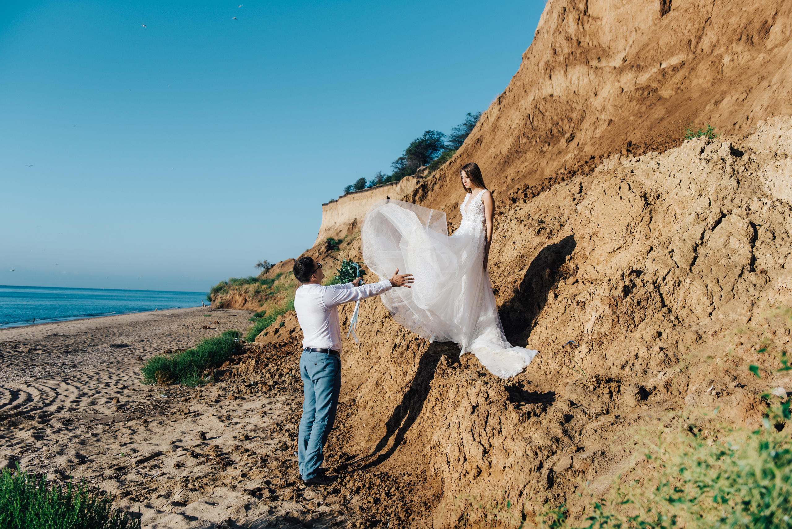 Фотосессия на пляже моря. Фотограф Дмитро Чернявський