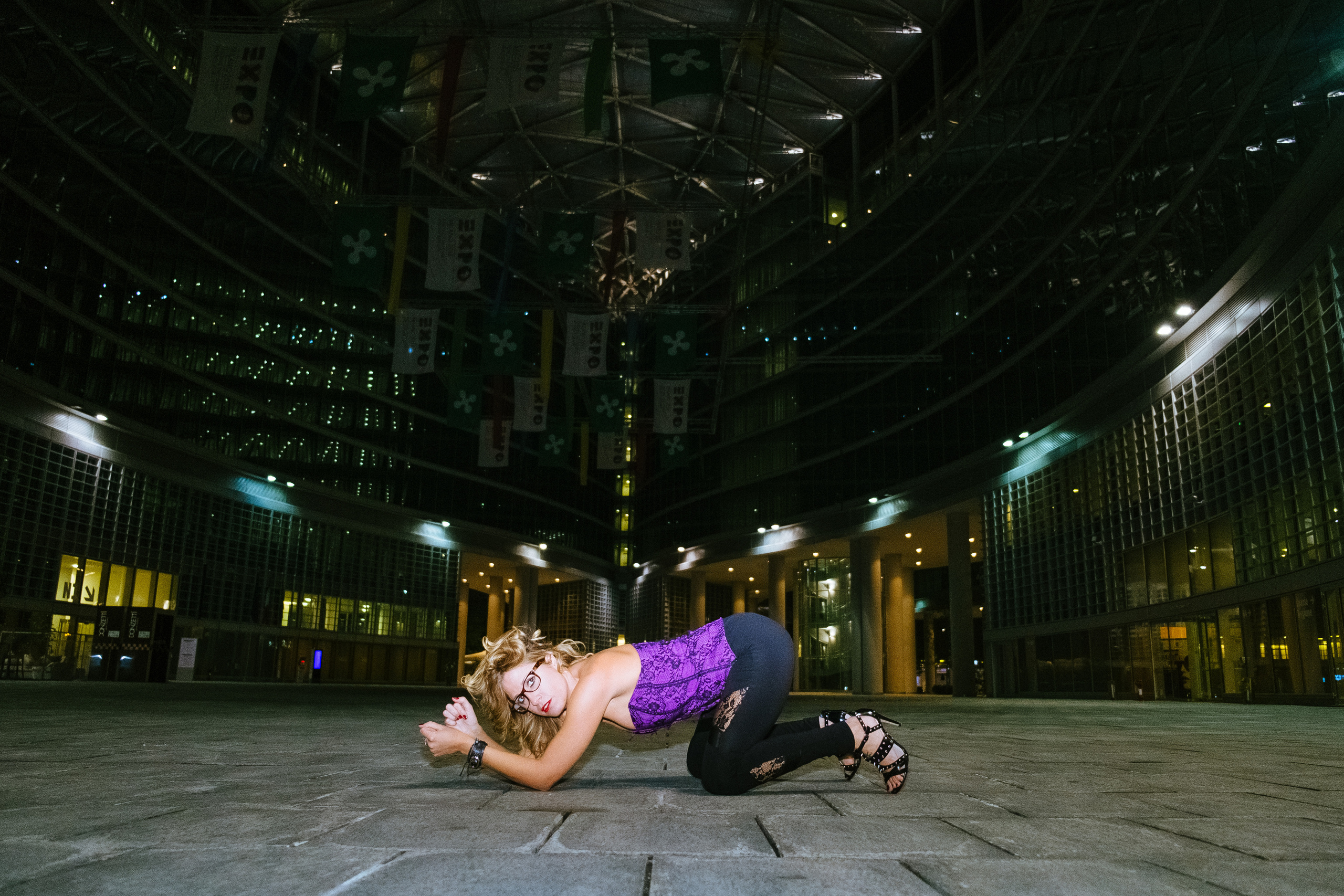 Alessandra, 31 years old, ItalyIt could be any open space in the city at night.