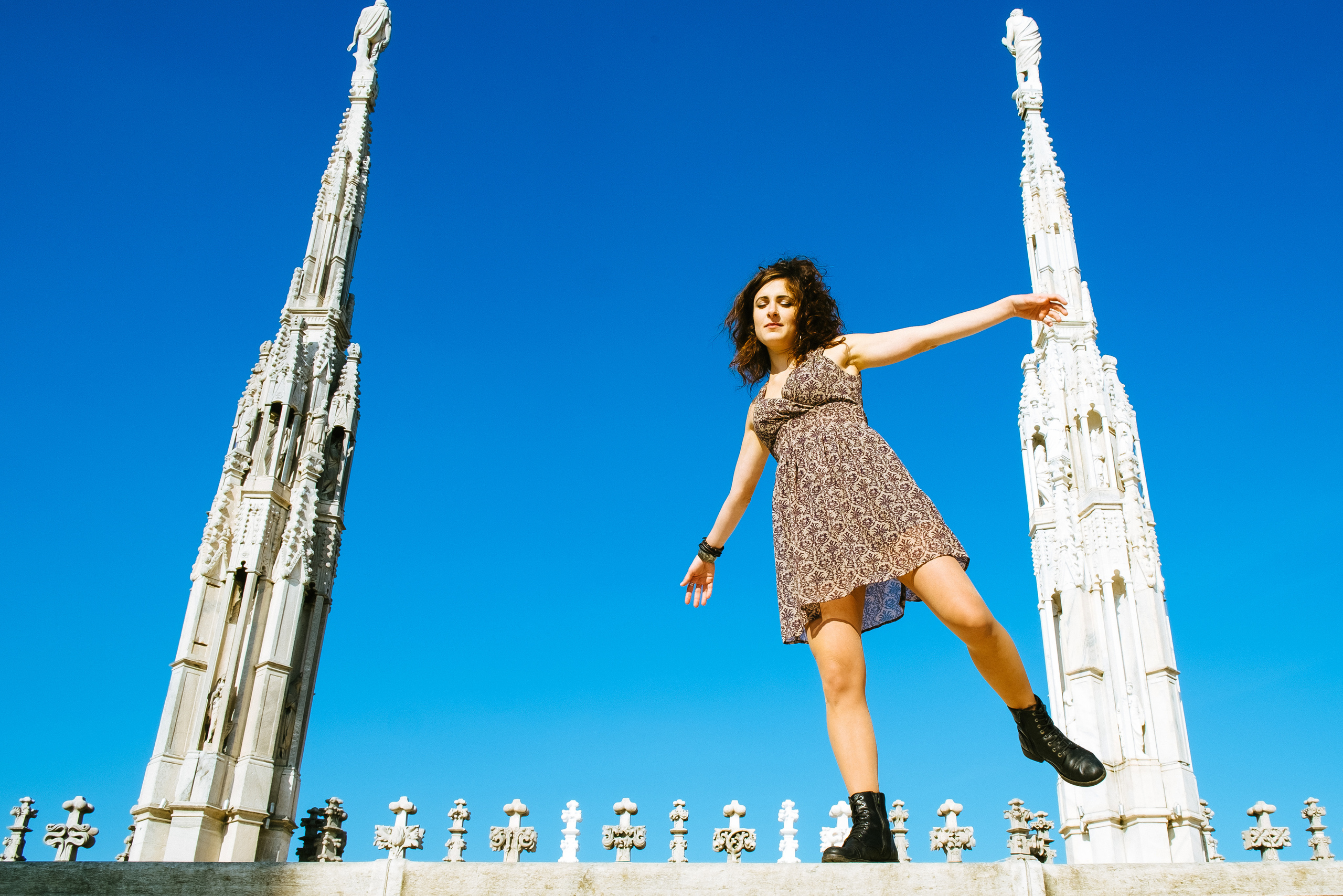 Giulia, ItalyThe roof of the Duomo Cathedral in Milan.