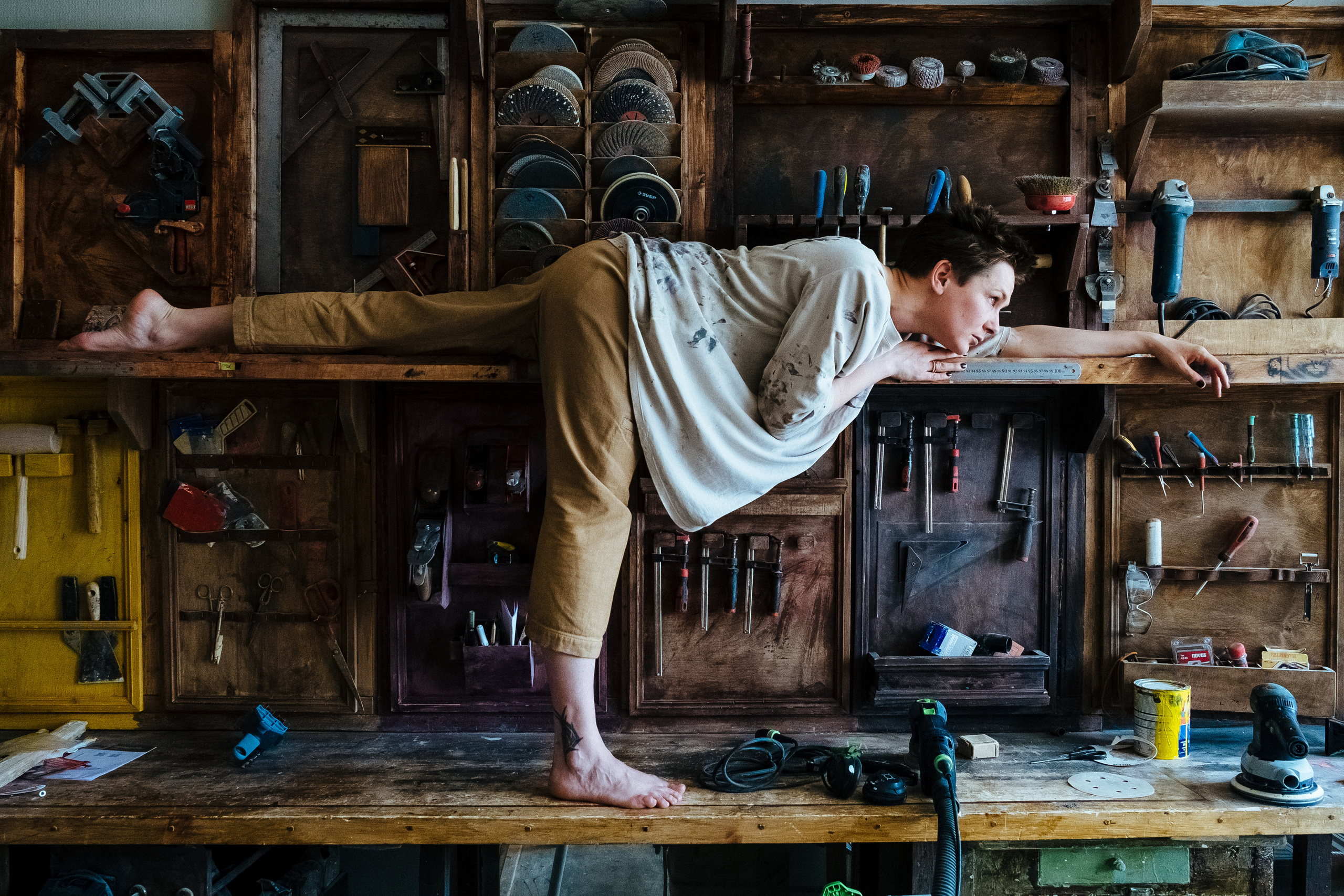 Portrait of Lyudmila Konstantinova  for the project Human Hotel by Wooloo collective displayed at the exhibition The Coming World: Ecology as the New Politics 2030–2100 at Garage Museum of Contemporary Art, Moscow, 2019