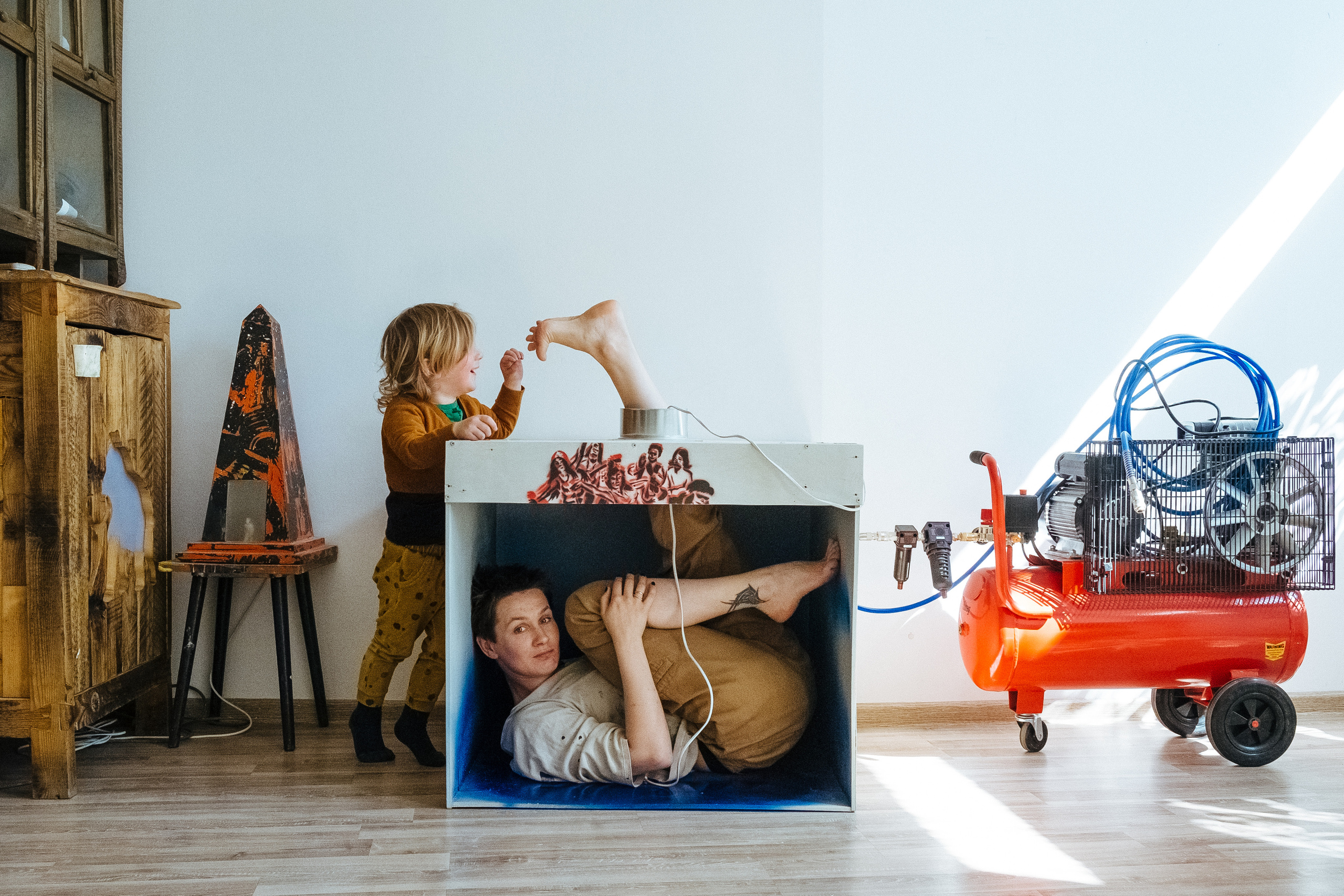 Portrait of Lyudmila Konstantinova  for the project Human Hotel by Wooloo collective displayed at the exhibition The Coming World: Ecology as the New Politics 2030–2100 at Garage Museum of Contemporary Art, Moscow, 2019