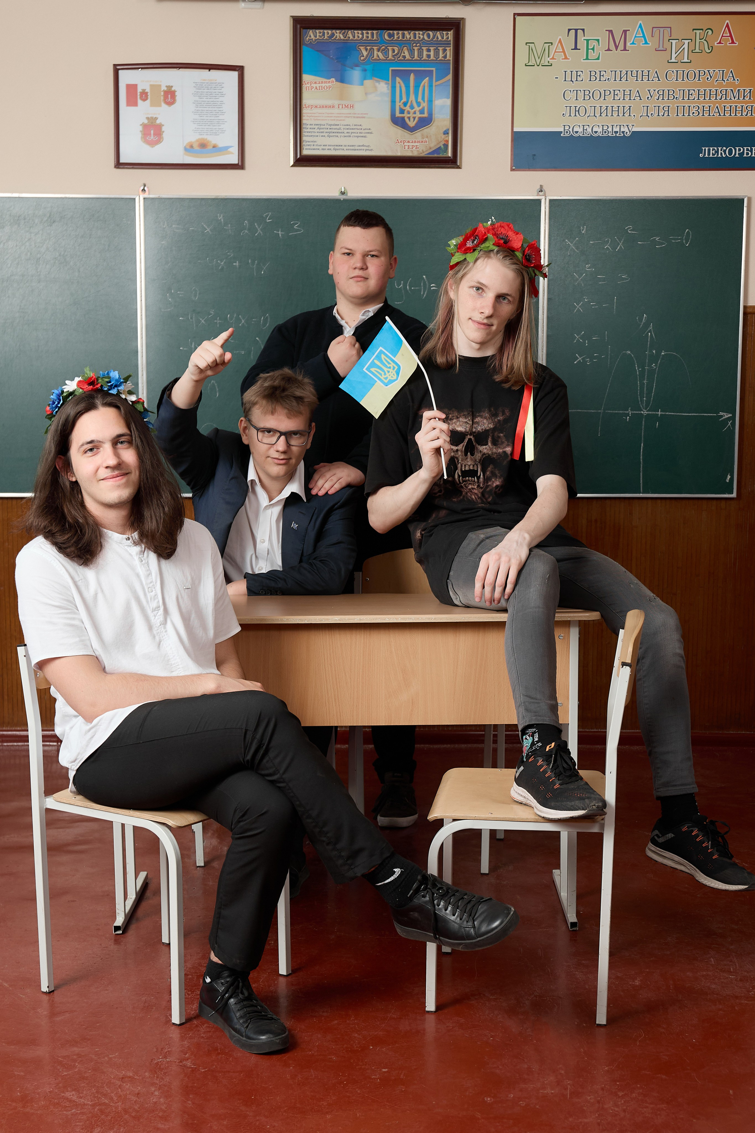 Фотографія учнів класу для випускного альбому в Одесі