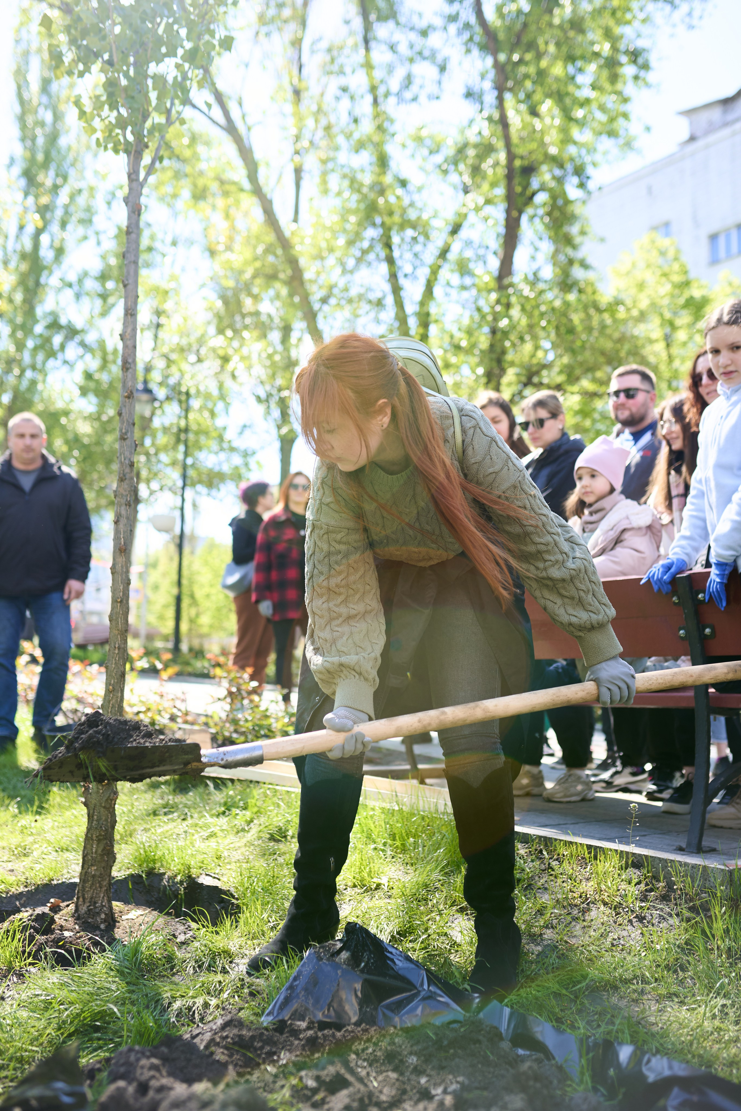 Фотозйомка висадки дерев у центрі Києва — екологічна ініціатива 2025. Фотограф Київ – Репортаж, Події | Павленко Віктор