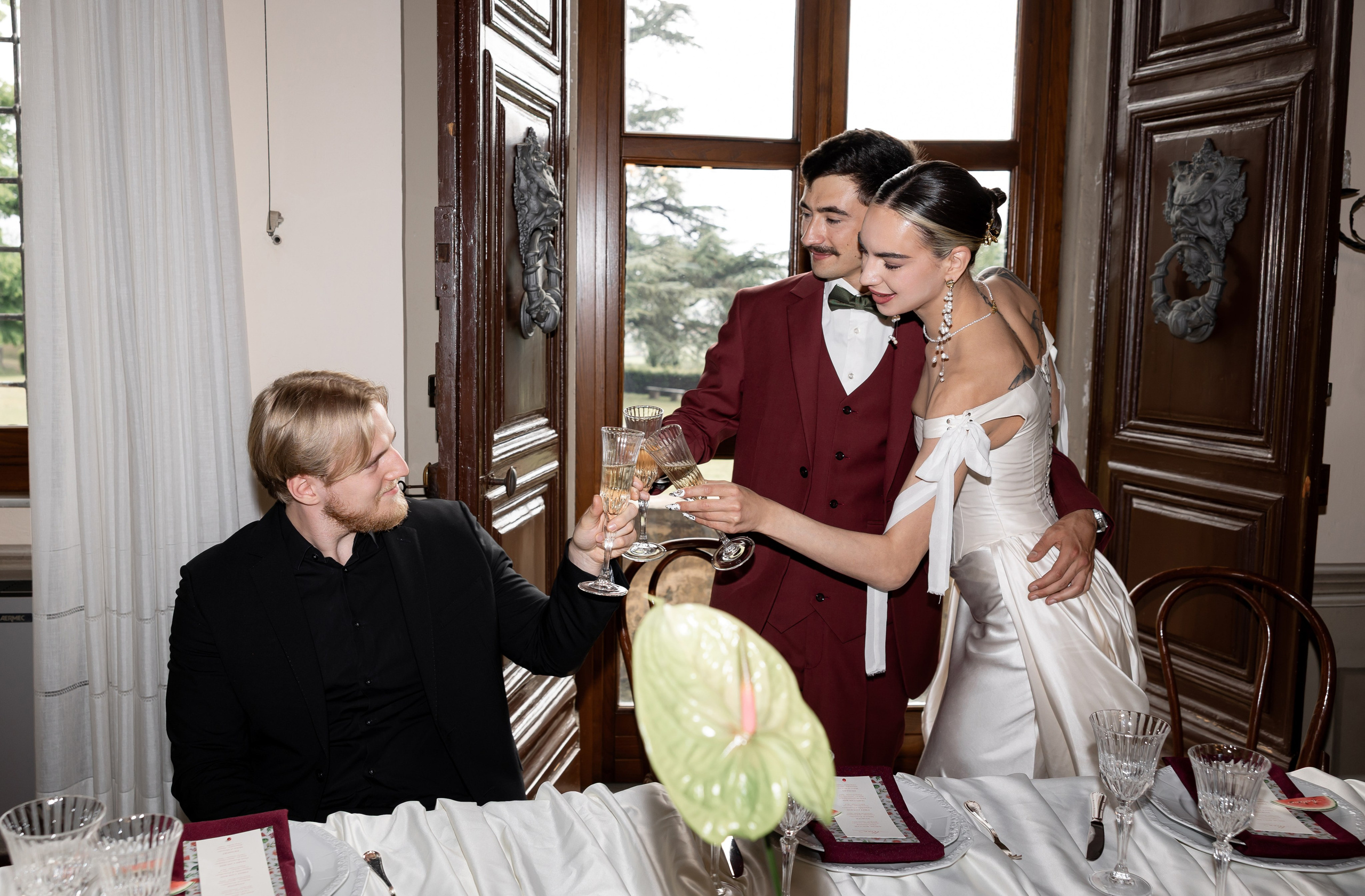 Intimate wedding moments of a stylish couple during a luxury Tuscany editorial. Wedding Photographer in Ukraine & Europe | Elena Marshall