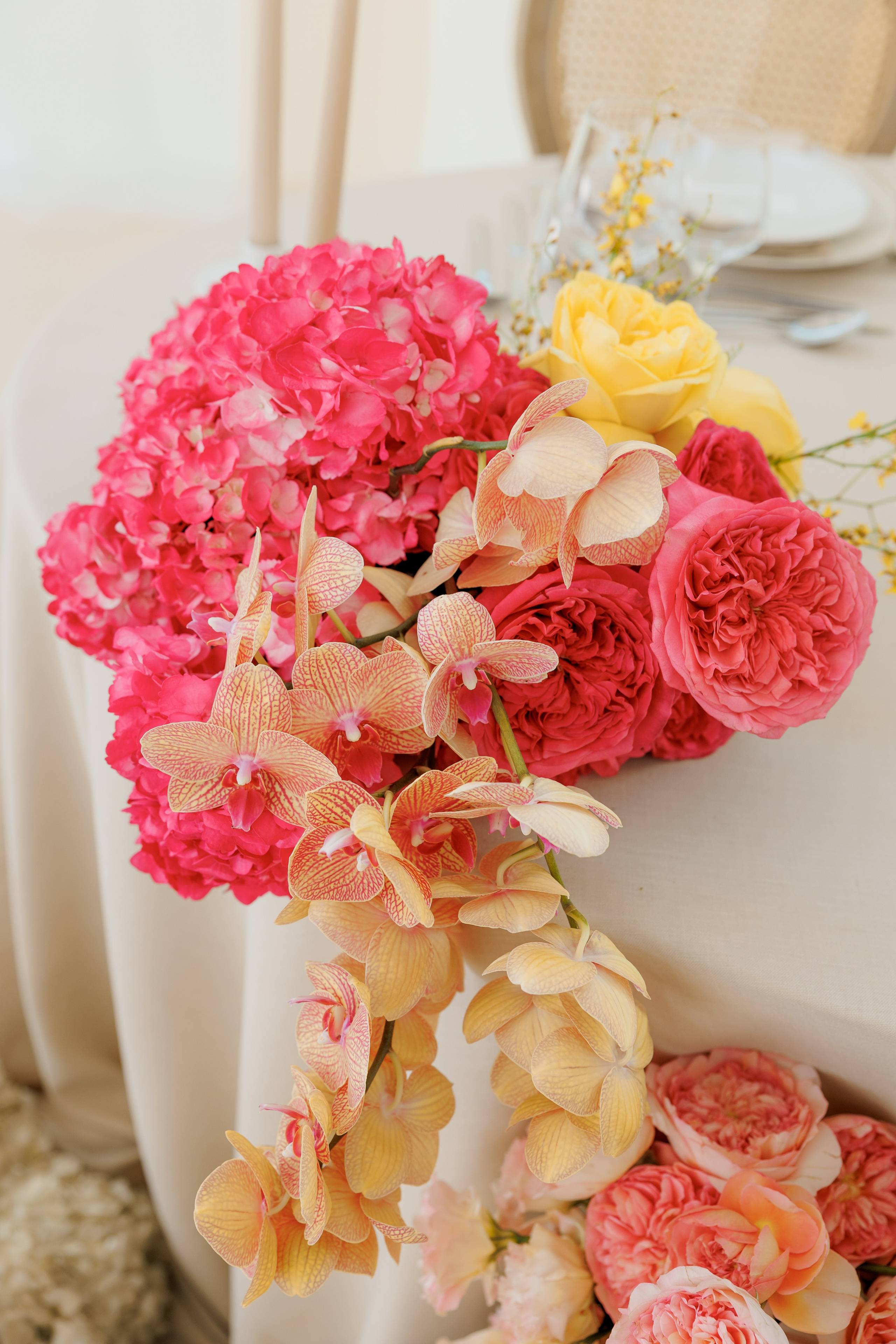 Luxury outdoor wedding ceremony design with floral decor in European venue