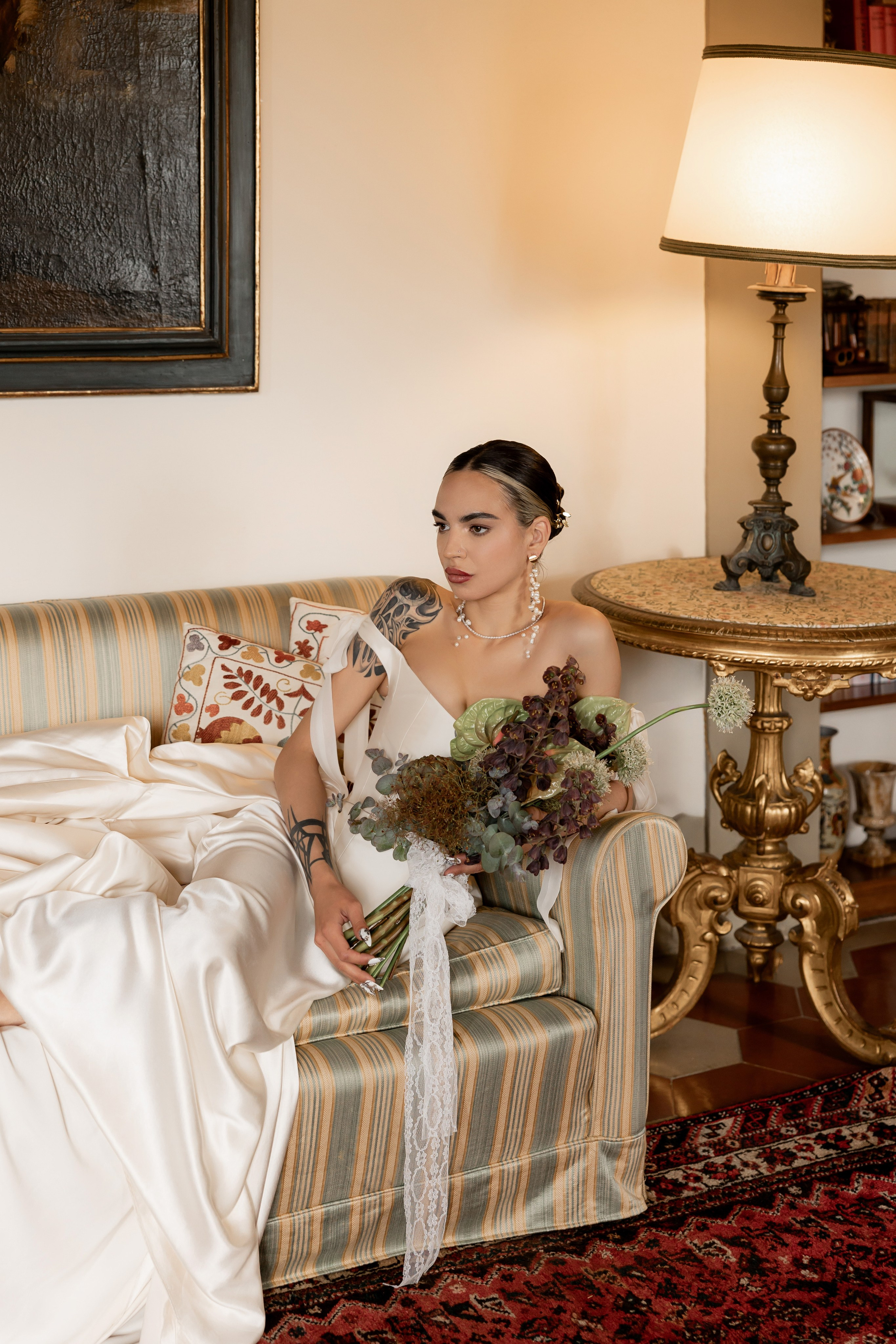 Intimate wedding moments of a stylish couple during a luxury Tuscany editorial. Wedding Photographer in Ukraine & Europe | Elena Marshall