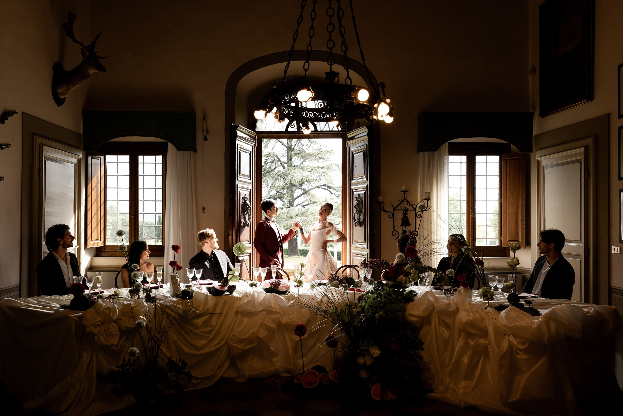 Intimate wedding moments of a stylish couple during a luxury Tuscany editorial. Wedding Photographer in Ukraine & Europe | Elena Marshall
