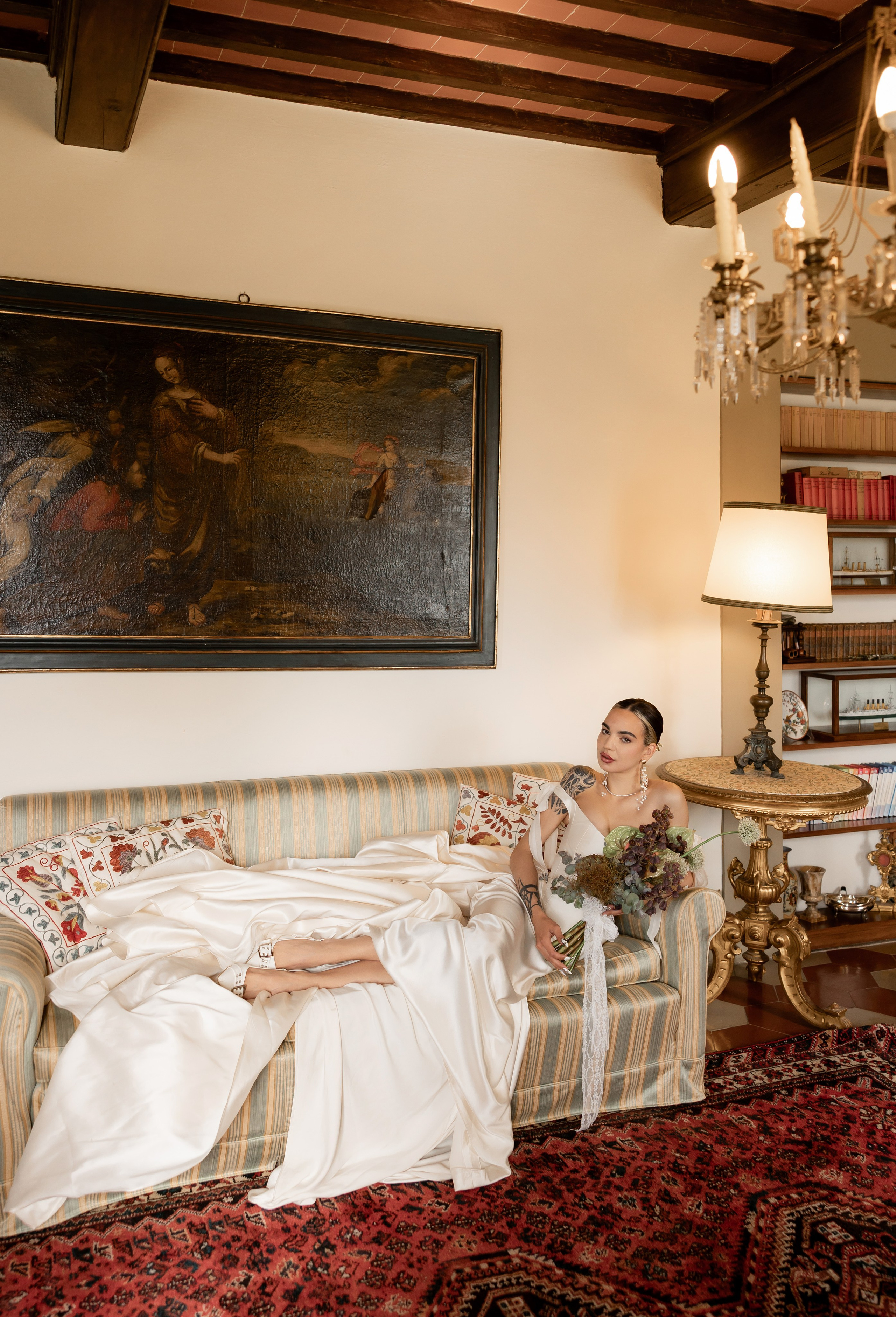 Intimate wedding moments of a stylish couple during a luxury Tuscany editorial. Wedding Photographer in Ukraine & Europe | Elena Marshall