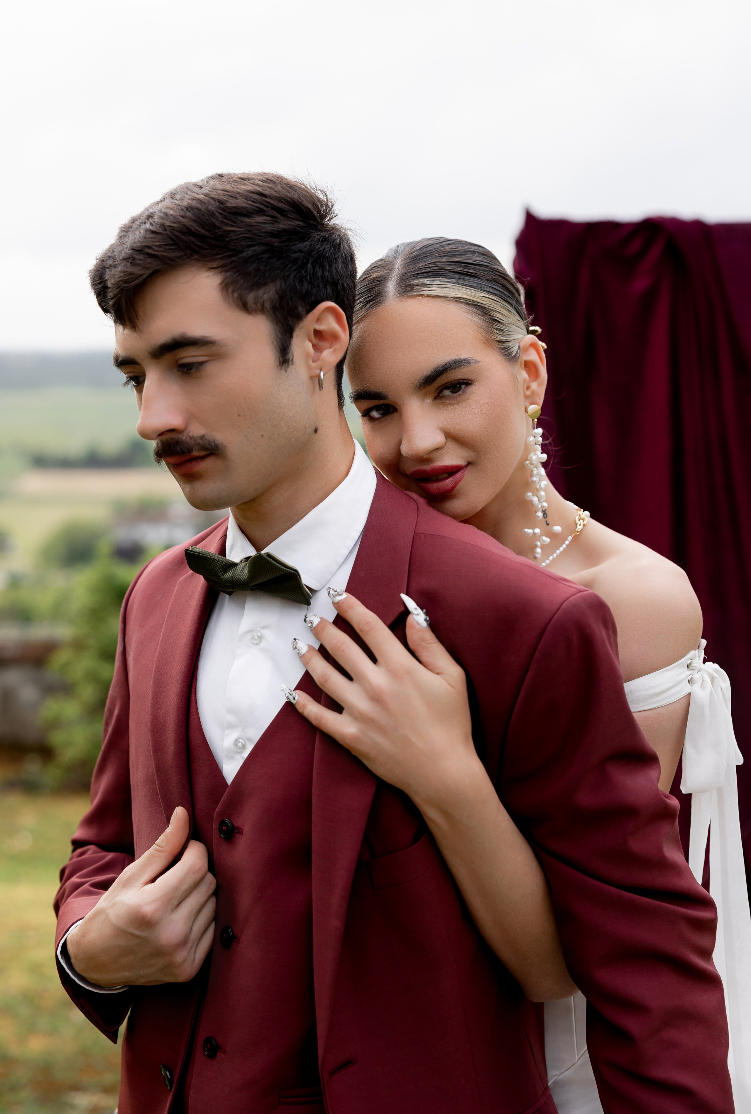 Intimate wedding moments of a stylish couple during a luxury Tuscany editorial. Wedding Photographer in Ukraine & Europe | Elena Marshall