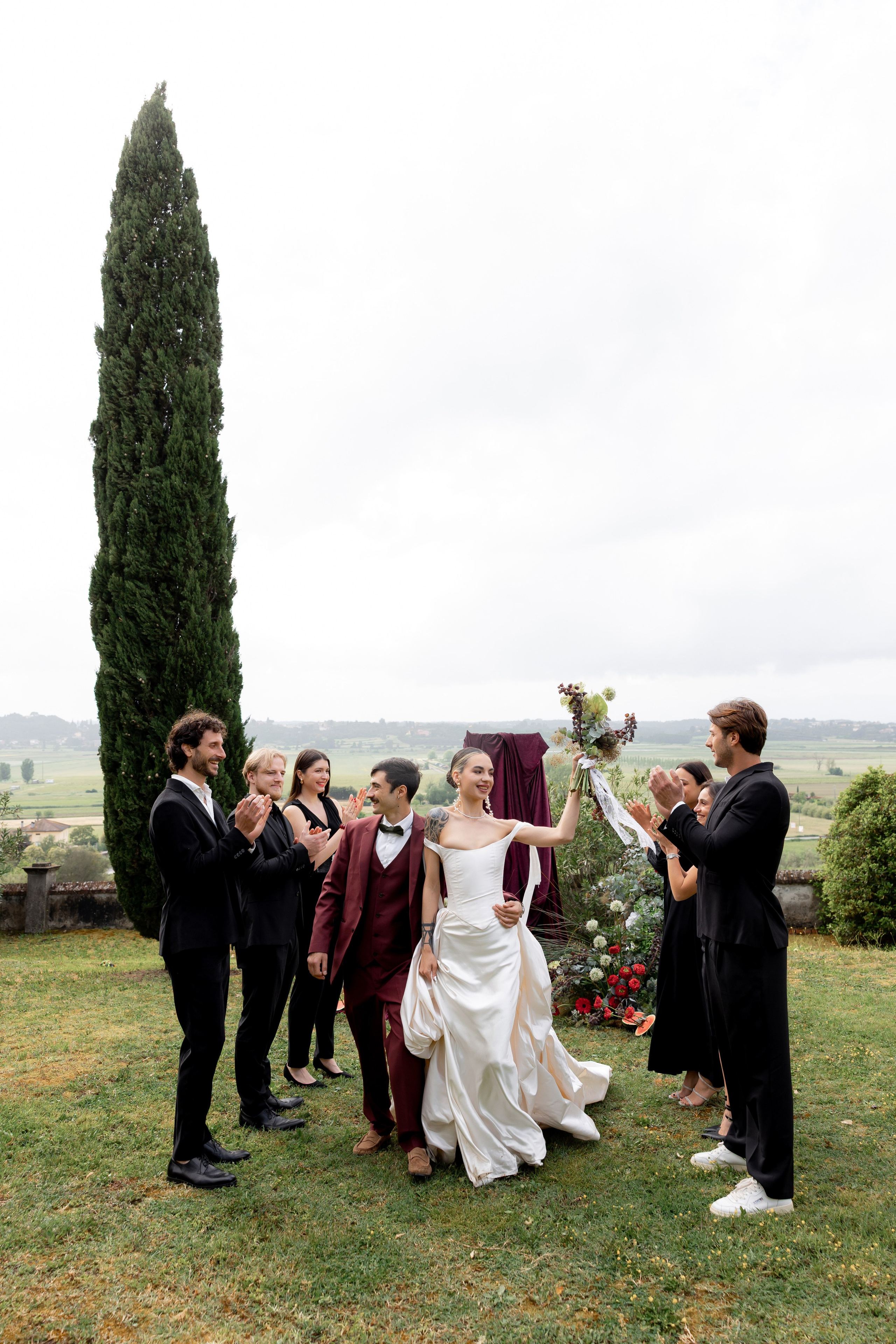 Intimate wedding moments of a stylish couple during a luxury Tuscany editorial. Wedding Photographer in Ukraine & Europe | Elena Marshall