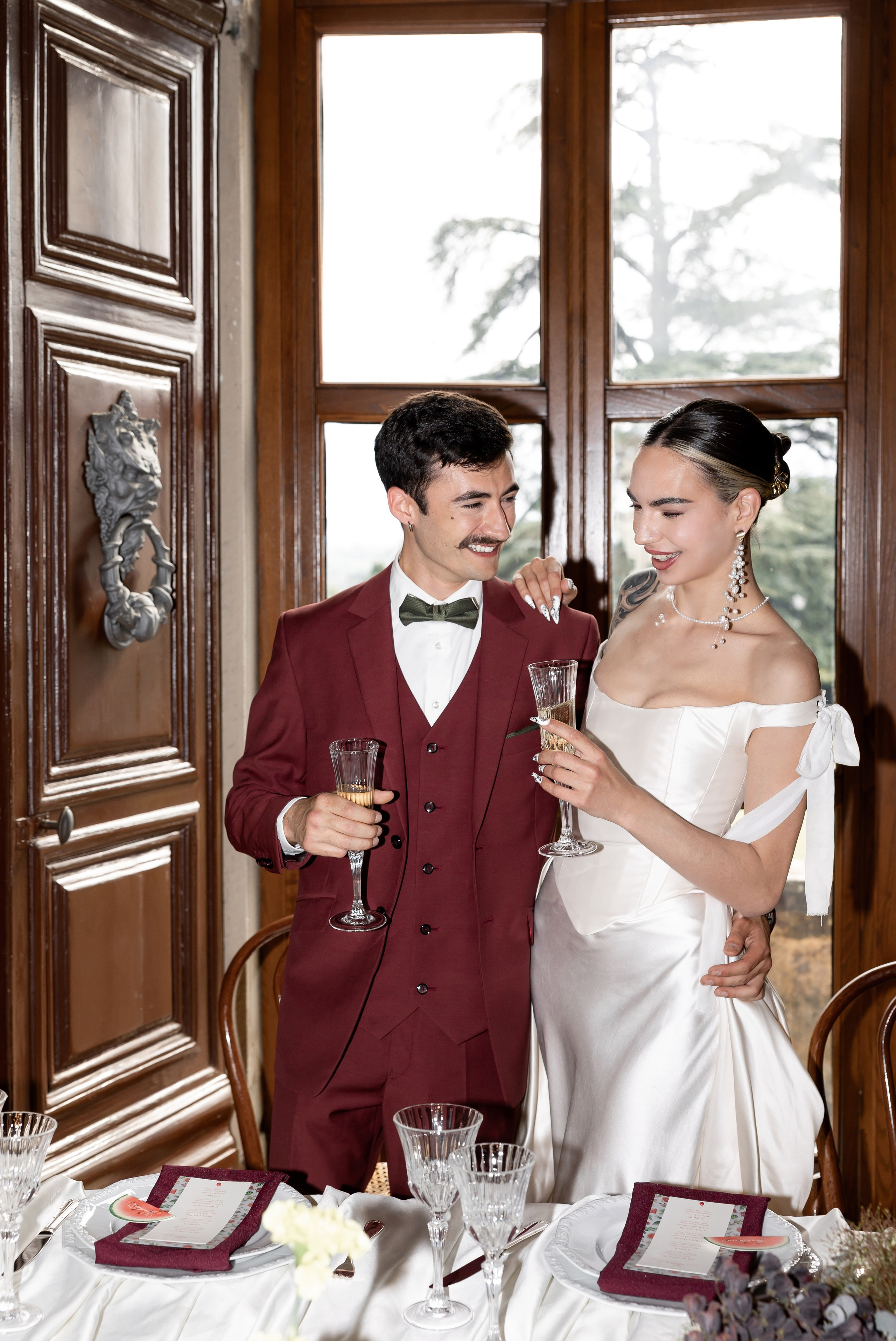 Intimate wedding moments of a stylish couple during a luxury Tuscany editorial. Wedding Photographer in Ukraine & Europe | Elena Marshall
