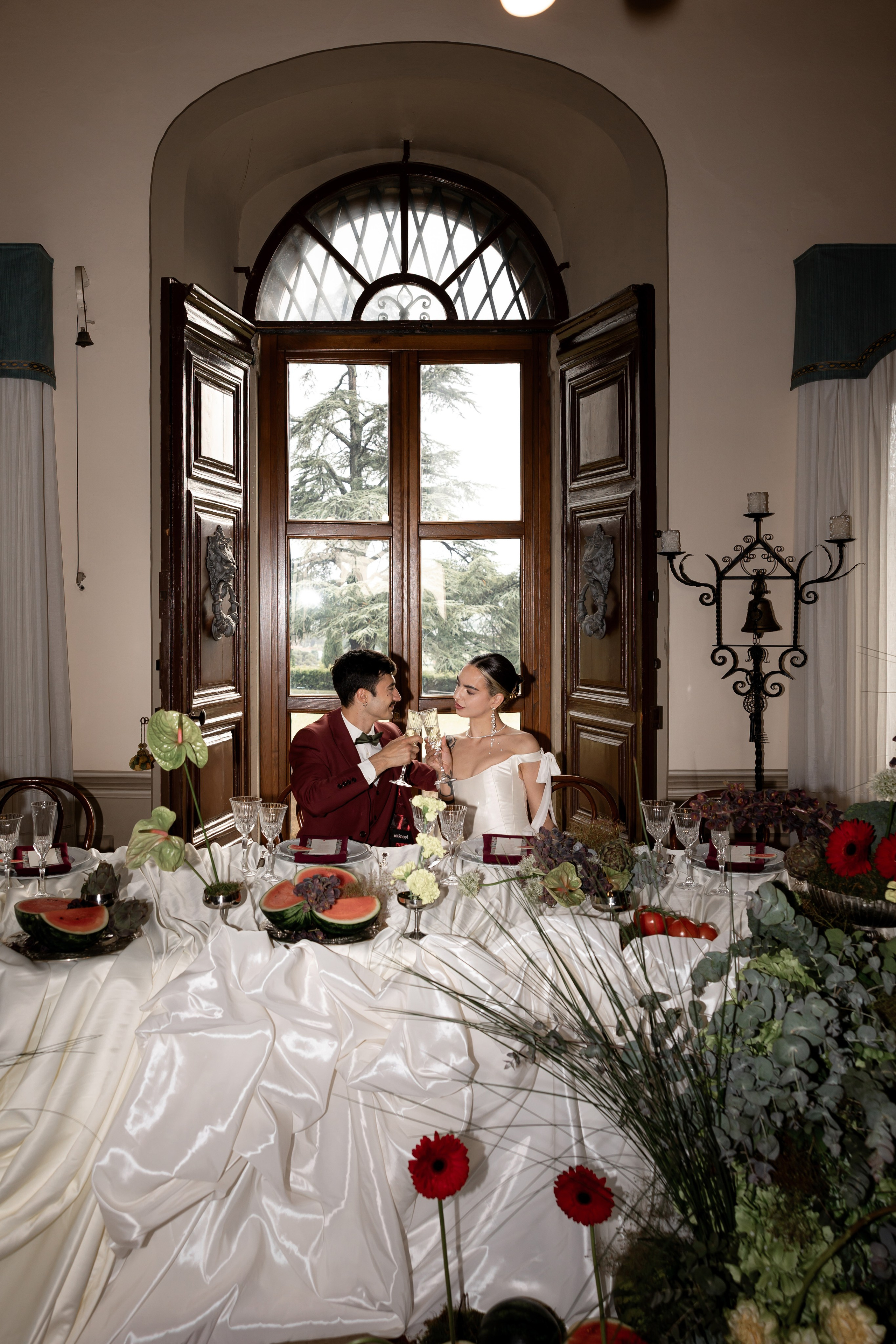 Intimate wedding moments of a stylish couple during a luxury Tuscany editorial. Wedding Photographer in Ukraine & Europe | Elena Marshall