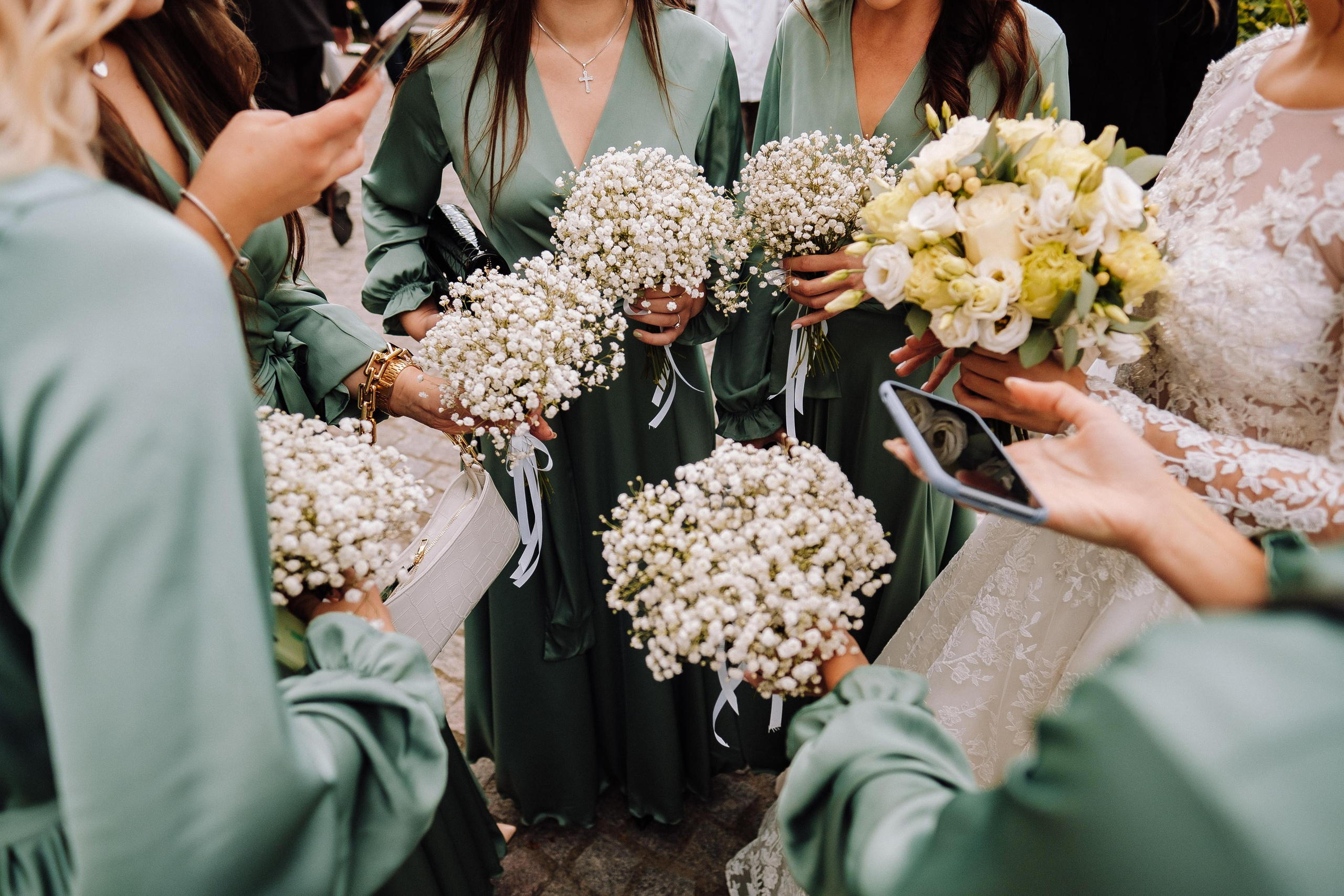 букеты подружек невесты