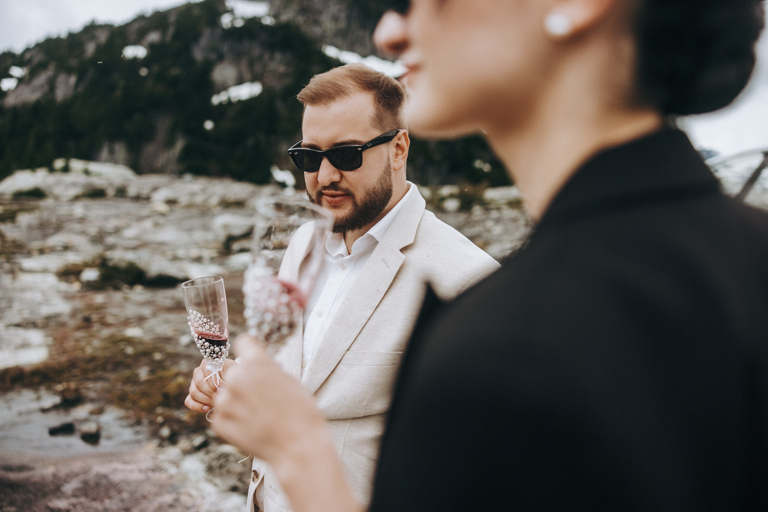 Sky-High Love: Stunning Vancouver Mountain Wedding Shoot by Helicopter. Ivan Skufinsky — wedding and family photographer in Vancouver