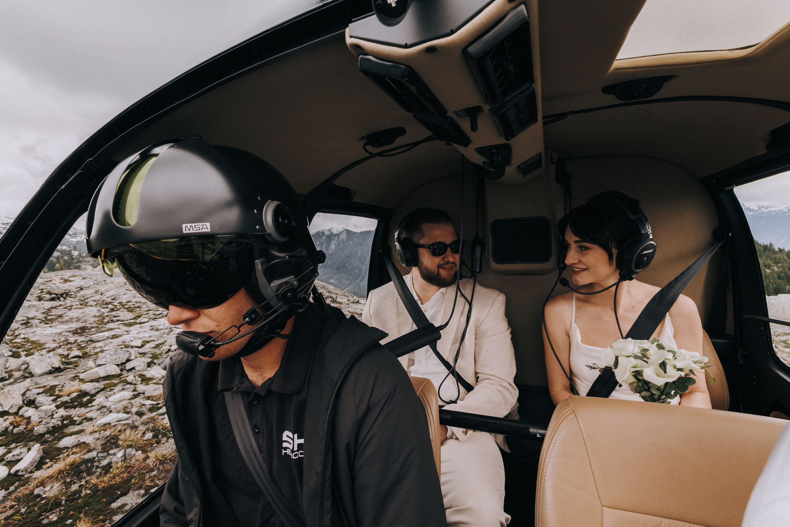 Sky-High Love: Stunning Vancouver Mountain Wedding Shoot by Helicopter. Ivan Skufinsky — wedding and family photographer in Vancouver
