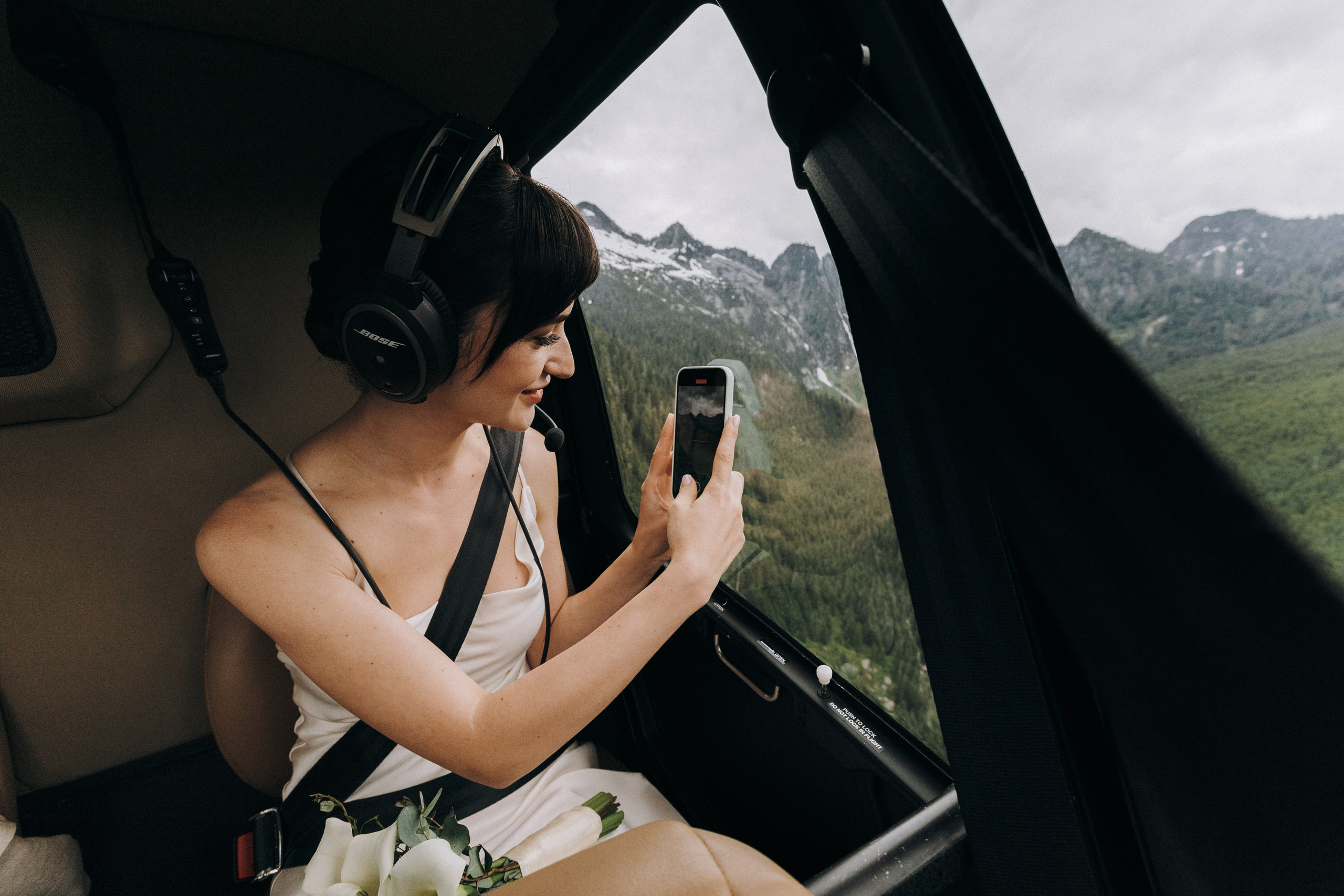 Sky-High Love: Stunning Vancouver Mountain Wedding Shoot by Helicopter. Ivan Skufinsky — wedding and family photographer in Vancouver