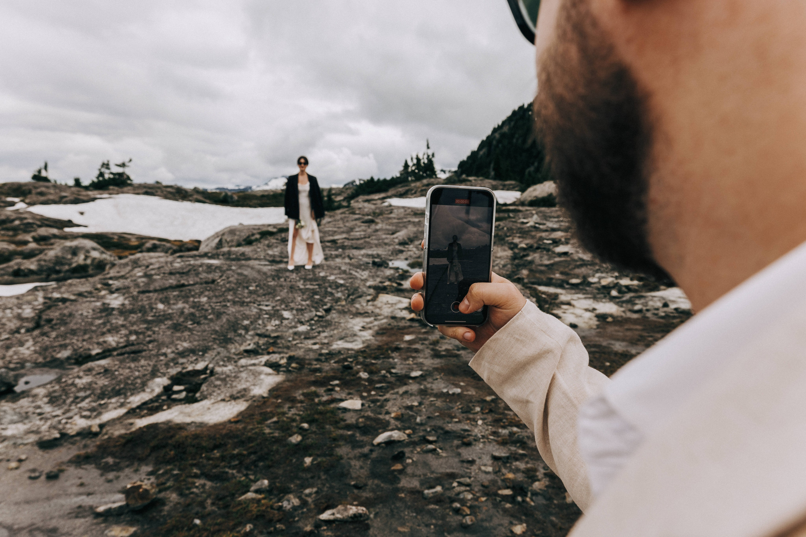 Sky-High Love: Stunning Vancouver Mountain Wedding Shoot by Helicopter. Ivan Skufinsky — wedding and family photographer in Vancouver