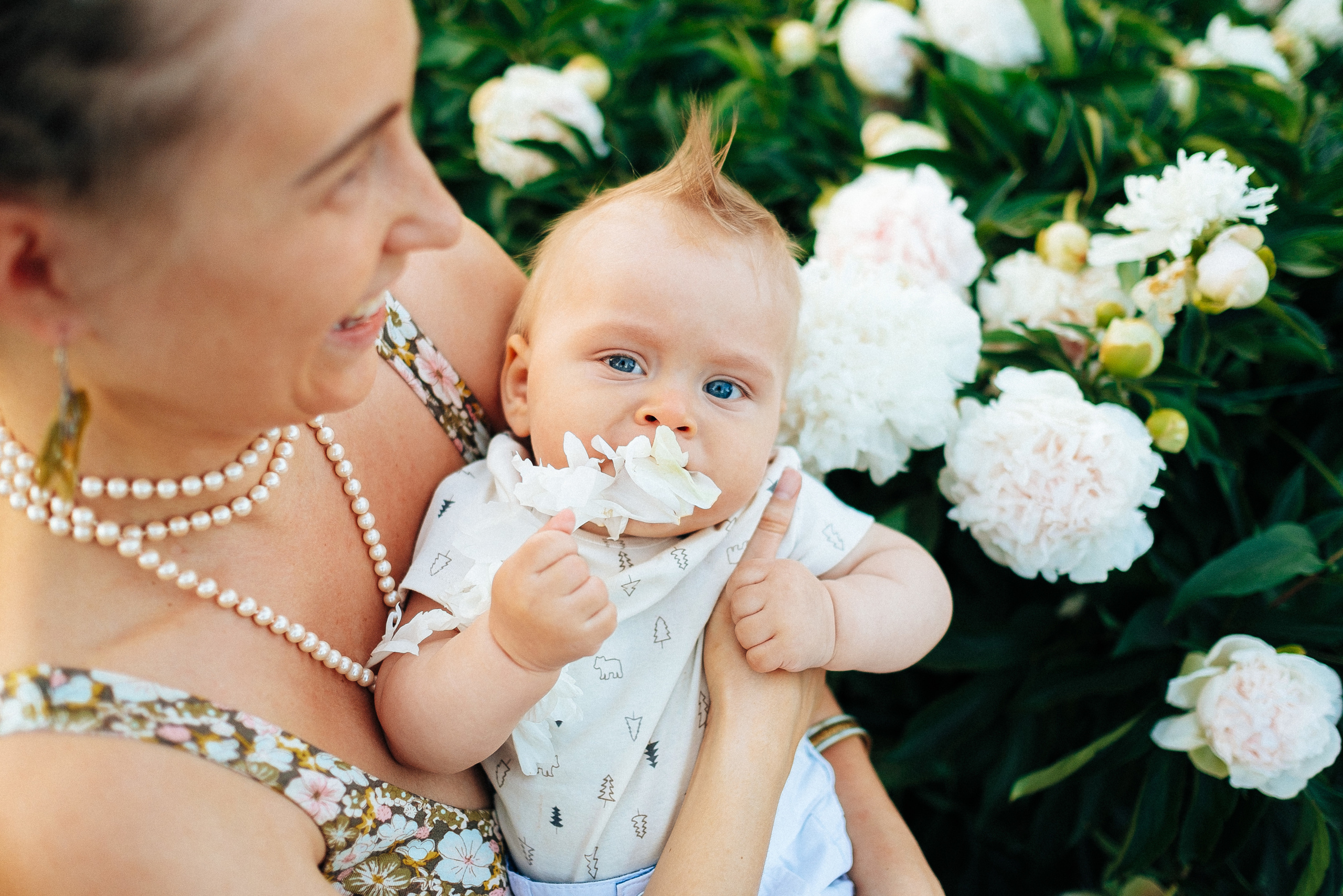 семейная фотосессия, пионы