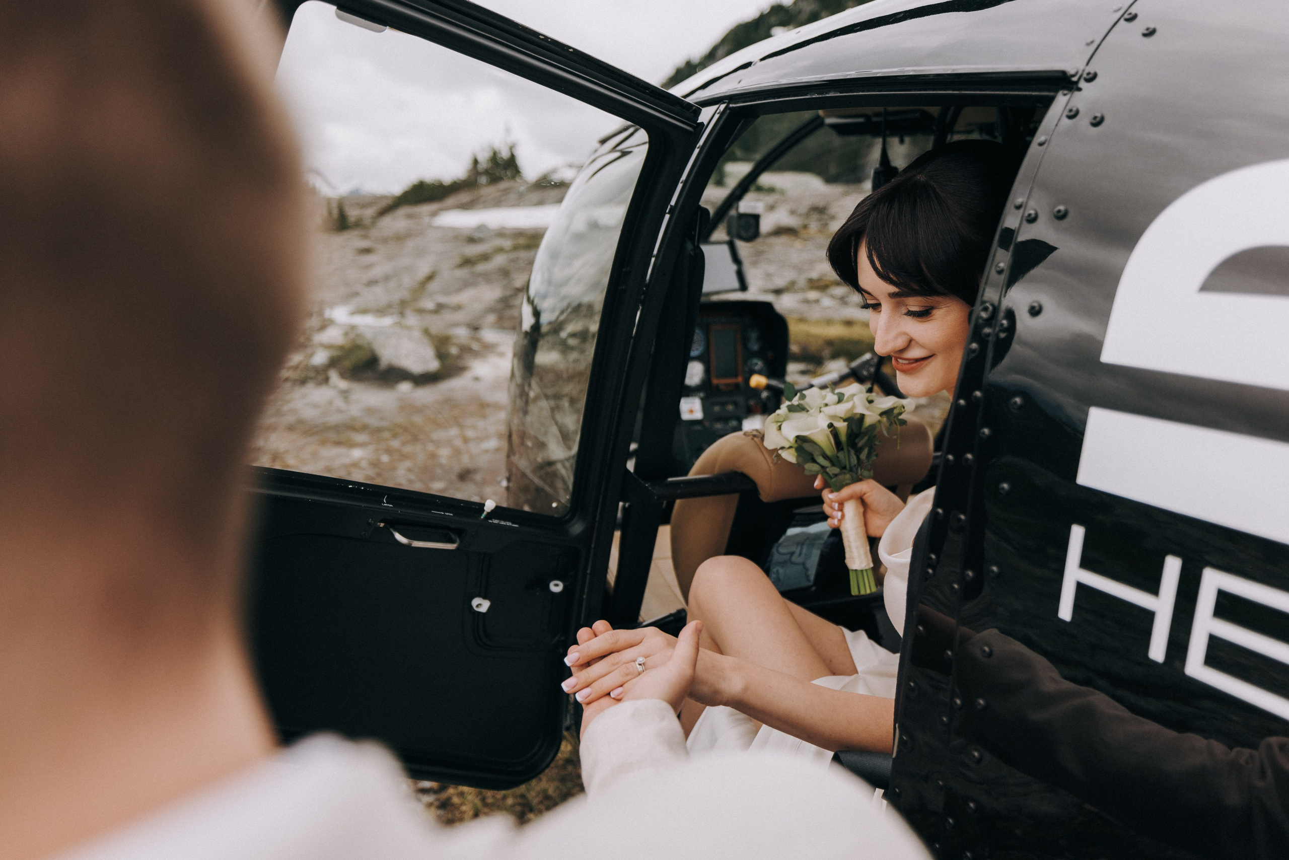 Sky-High Love: Stunning Vancouver Mountain Wedding Shoot by Helicopter. Ivan Skufinsky — wedding and family photographer in Vancouver