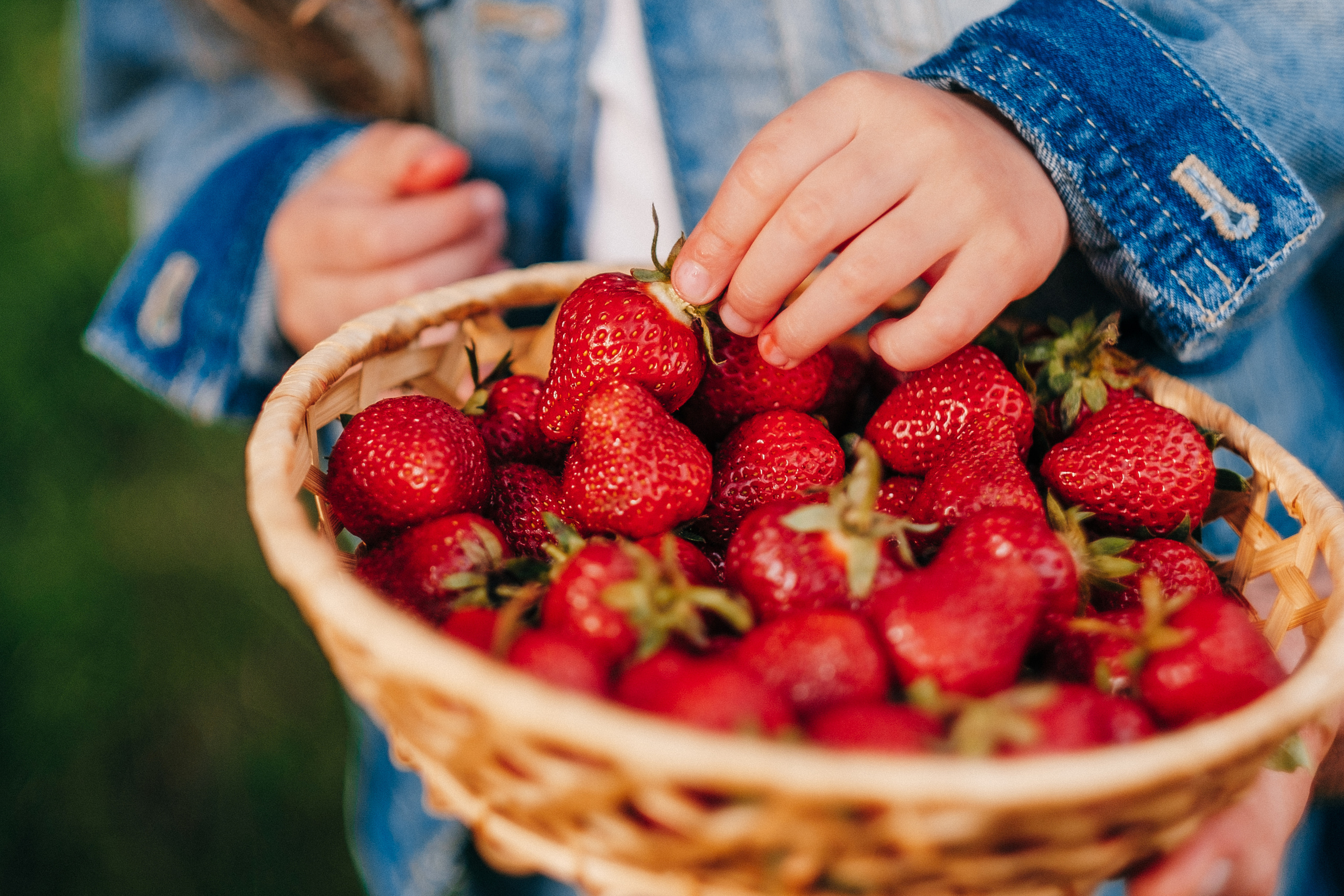 детская фотосессия, клубника