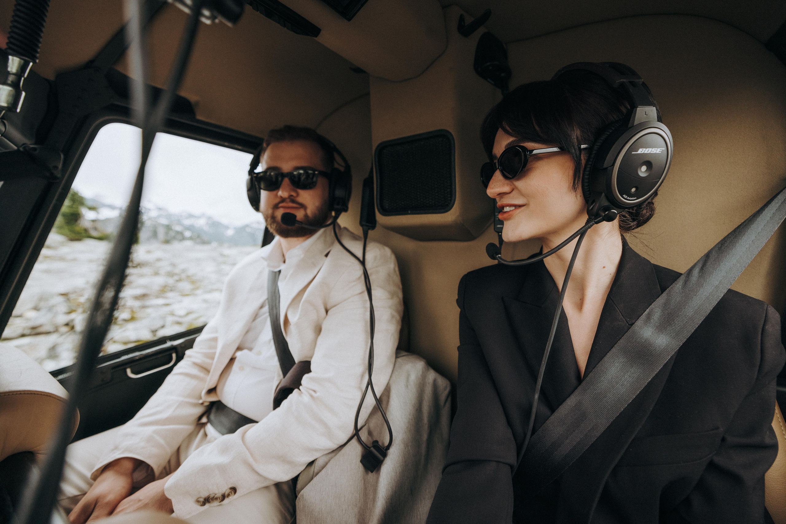 Sky-High Love: Stunning Vancouver Mountain Wedding Shoot by Helicopter. Ivan Skufinsky — wedding and family photographer in Vancouver