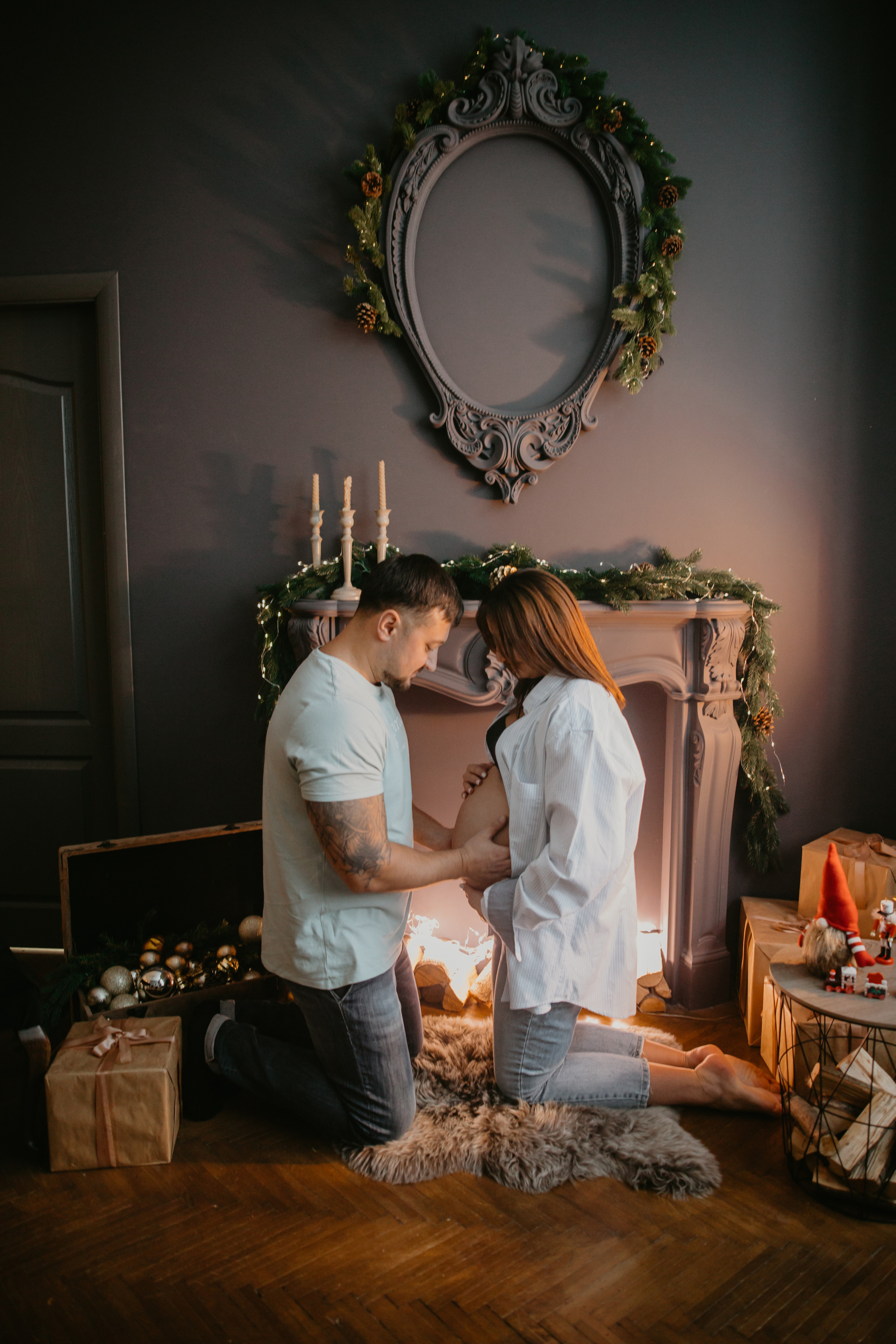 Новорічна зйомка вагітності. Весільний фотограф у Львові Мирон Роксоляна