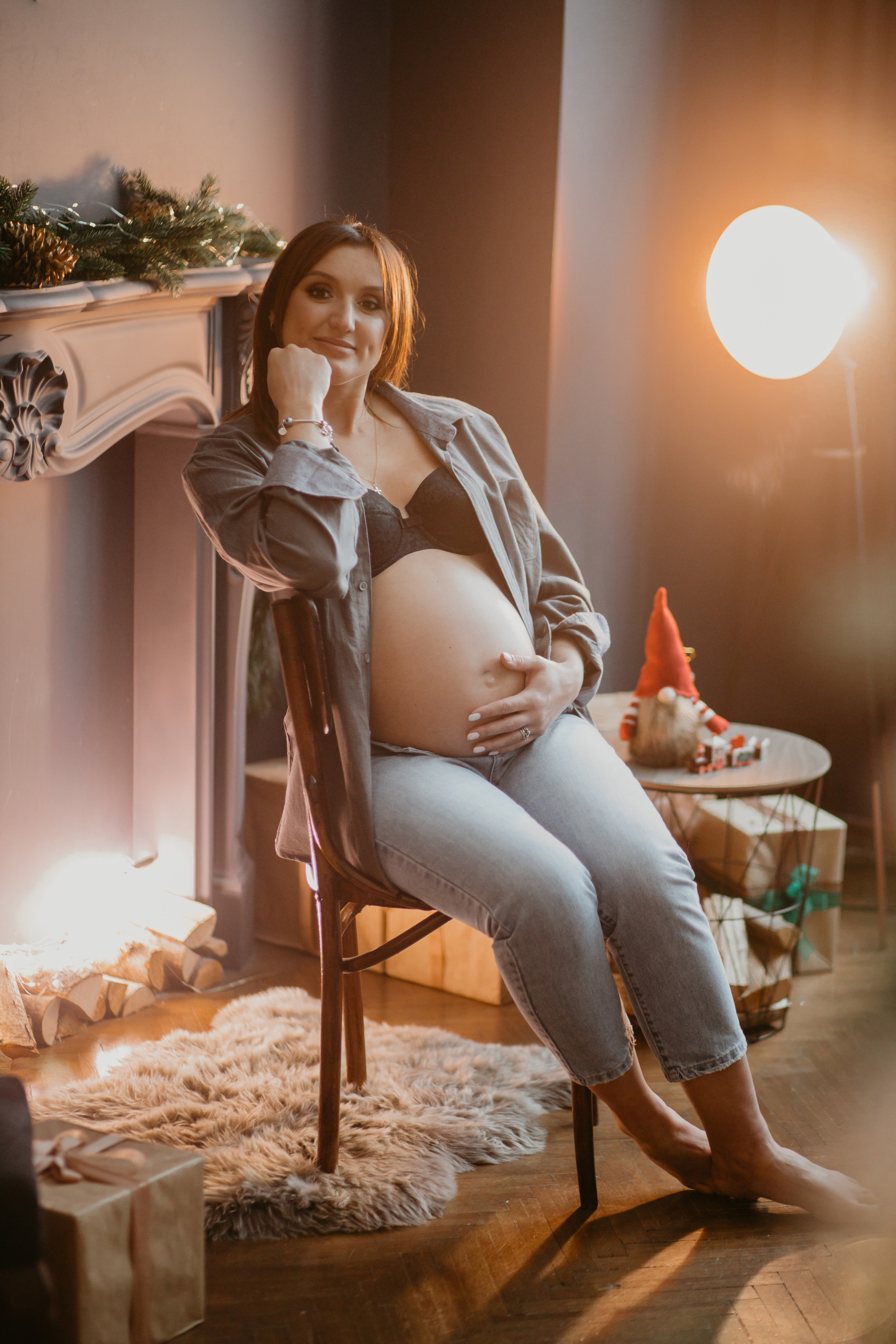 Новорічна зйомка вагітності. Весільний фотограф у Львові Мирон Роксоляна