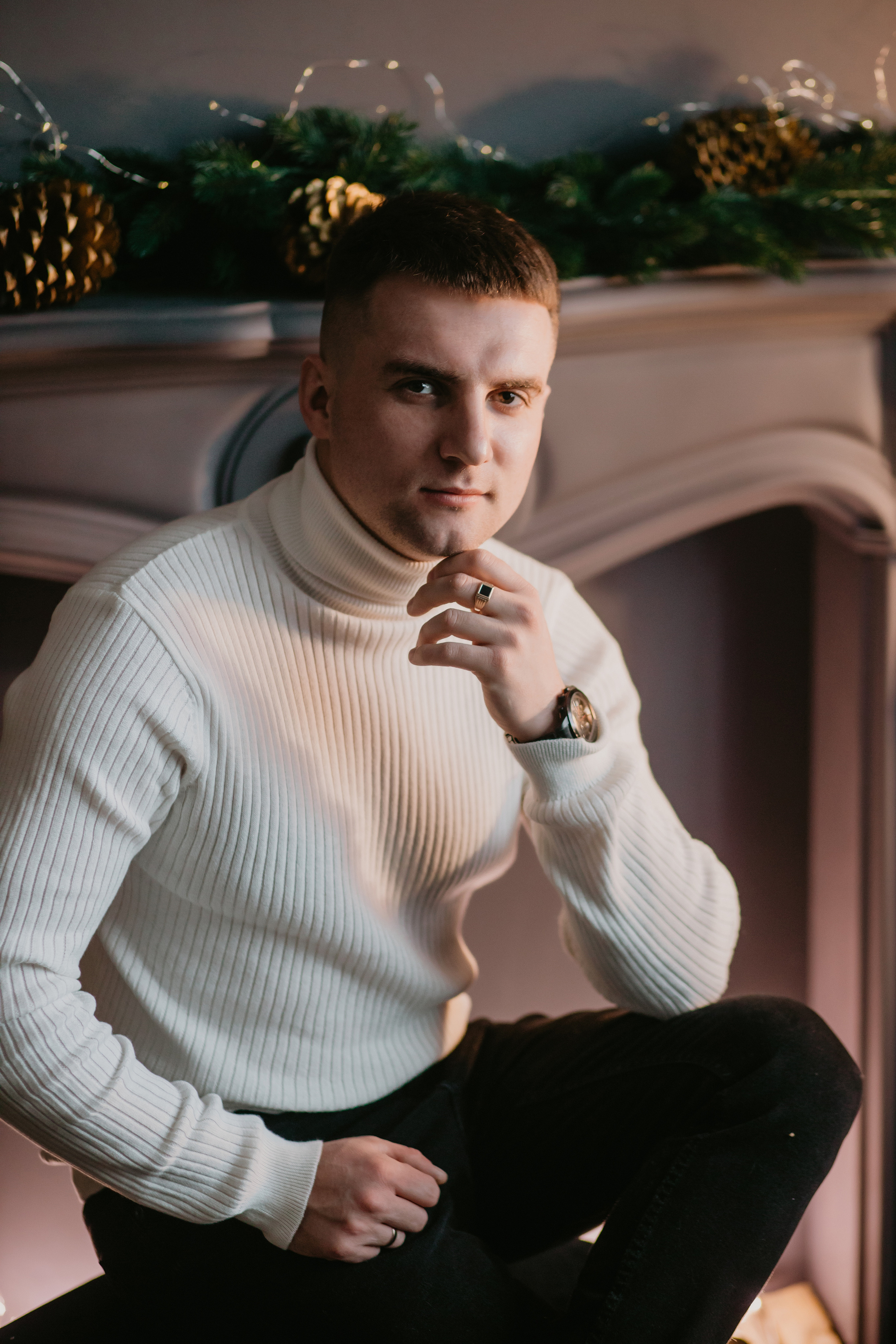 Новорічна сімейна фотосесія Віталік, Вікторія і Мартин. Весільний фотограф у Львові Мирон Роксоляна