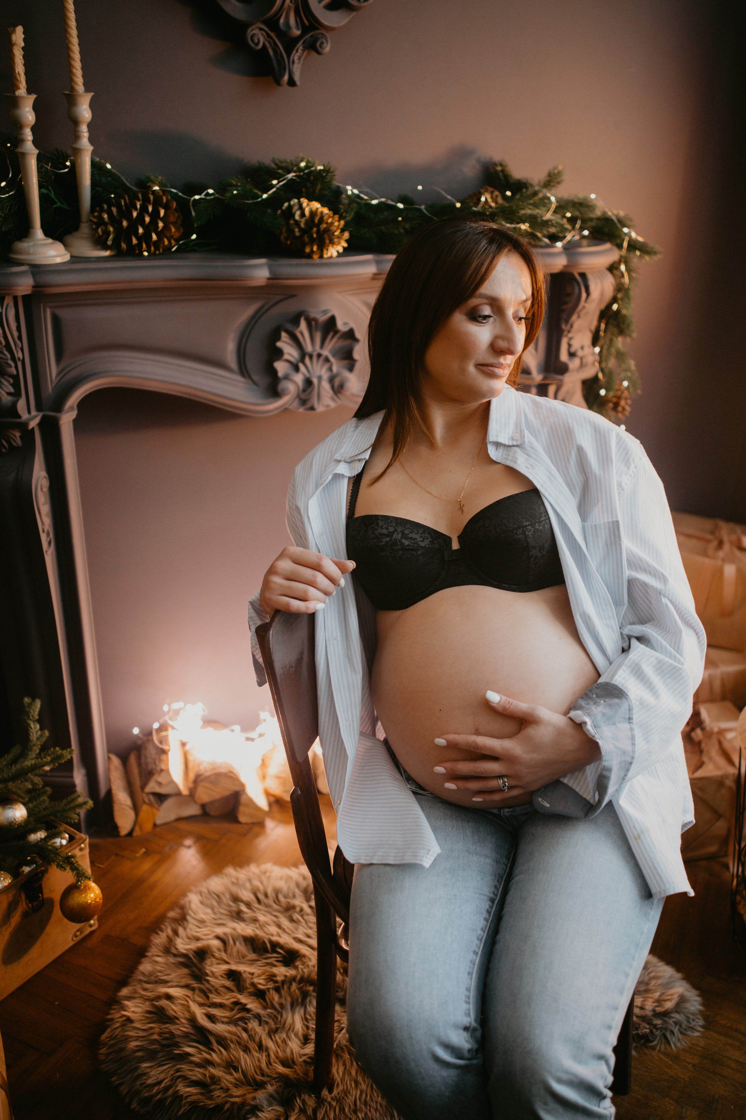 Новорічна зйомка вагітності. Весільний фотограф у Львові Мирон Роксоляна