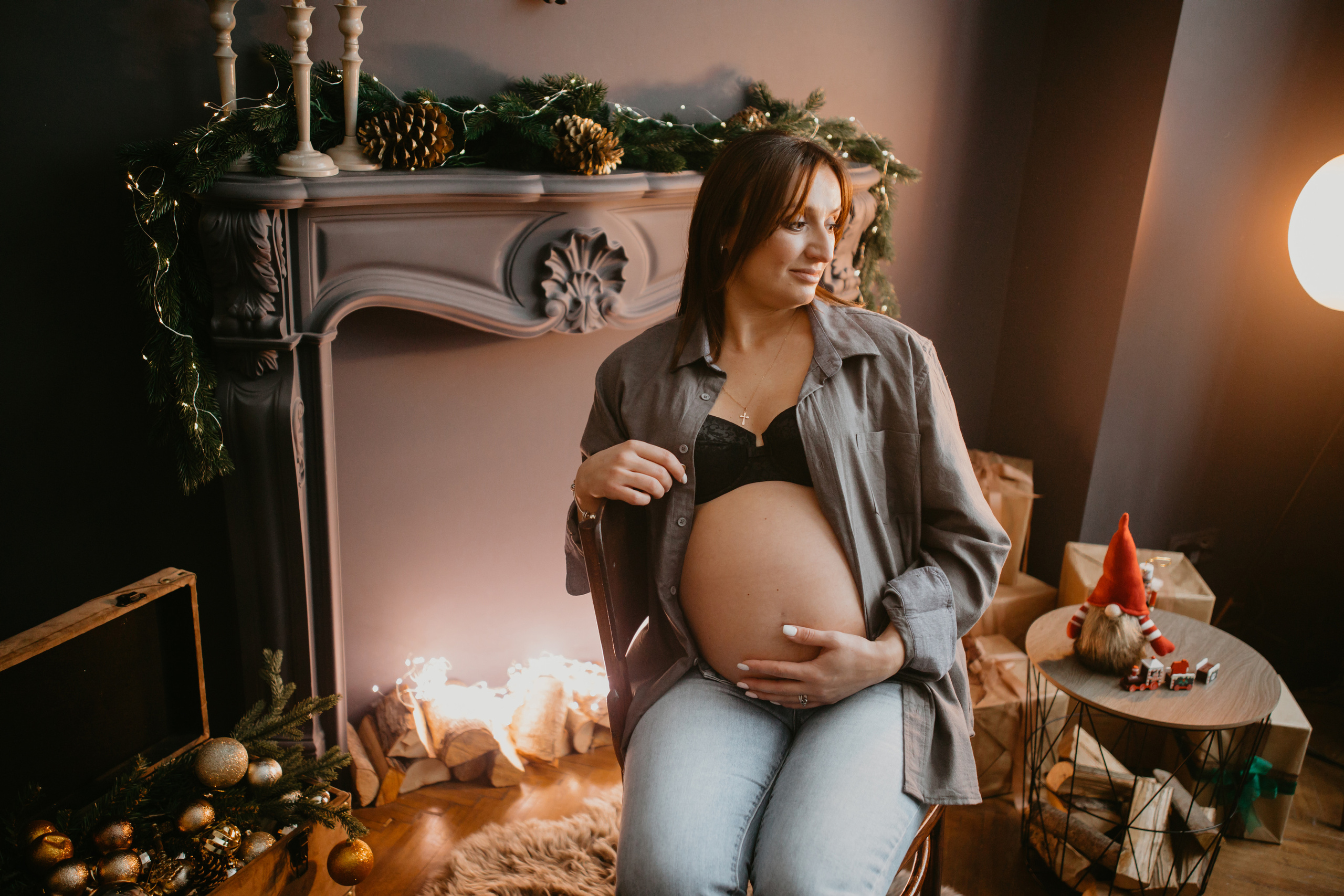 Новорічна зйомка вагітності. Весільний фотограф у Львові Мирон Роксоляна