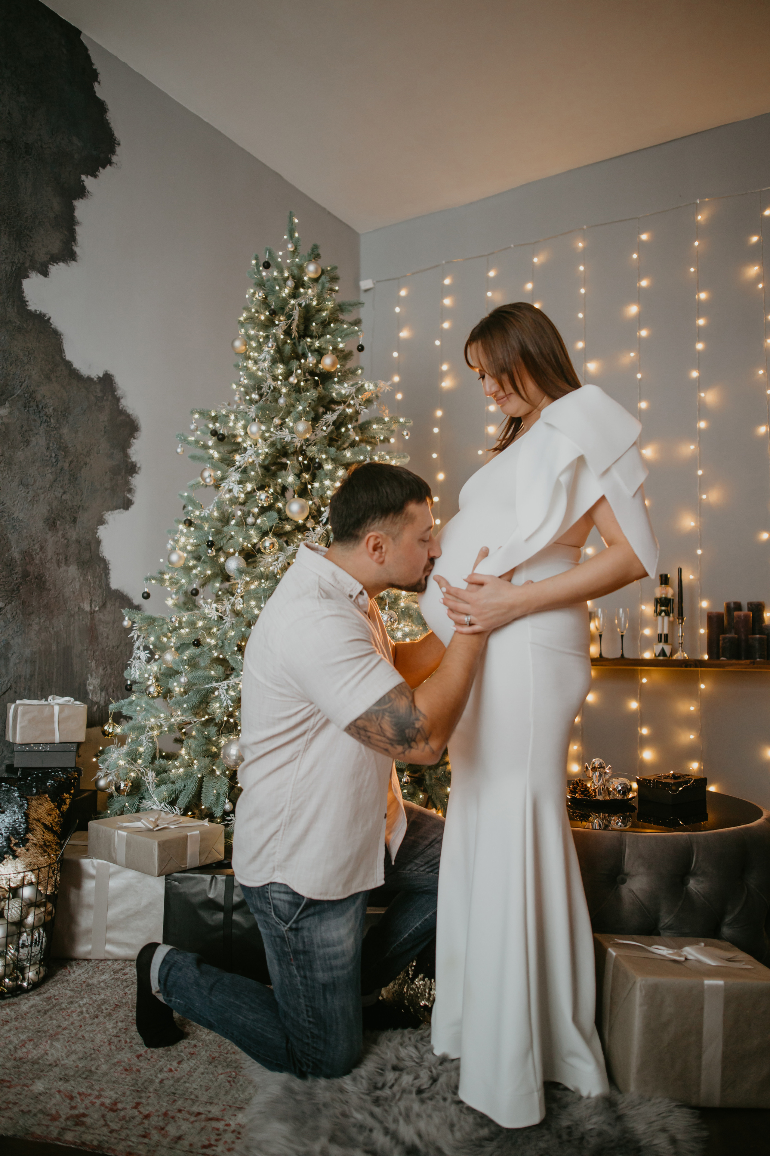 Новорічна зйомка вагітності. Весільний фотограф у Львові Мирон Роксоляна